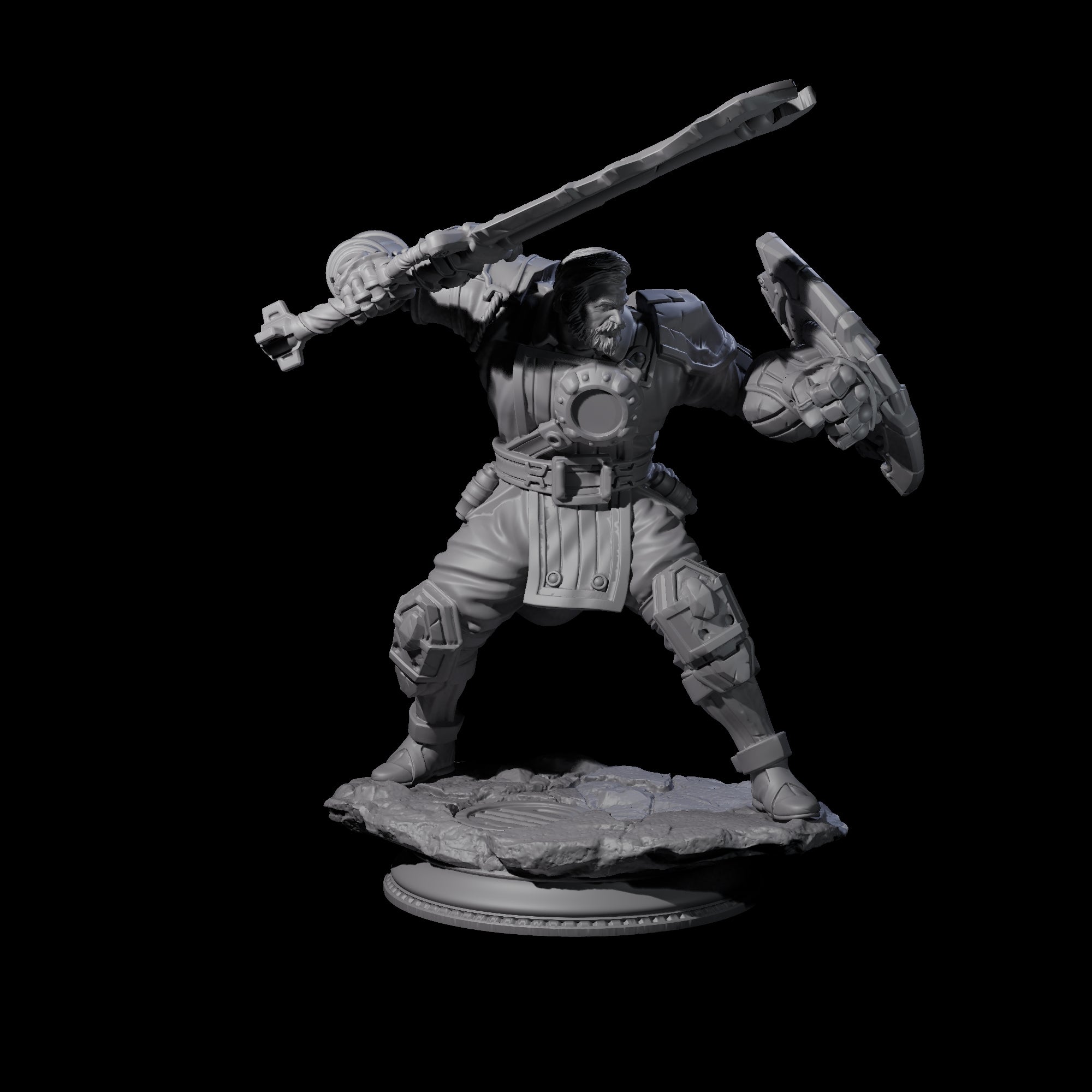 Enhanced Paladin Miniature for Dungeons and Dragons, Pathfinder or other TTRPGs