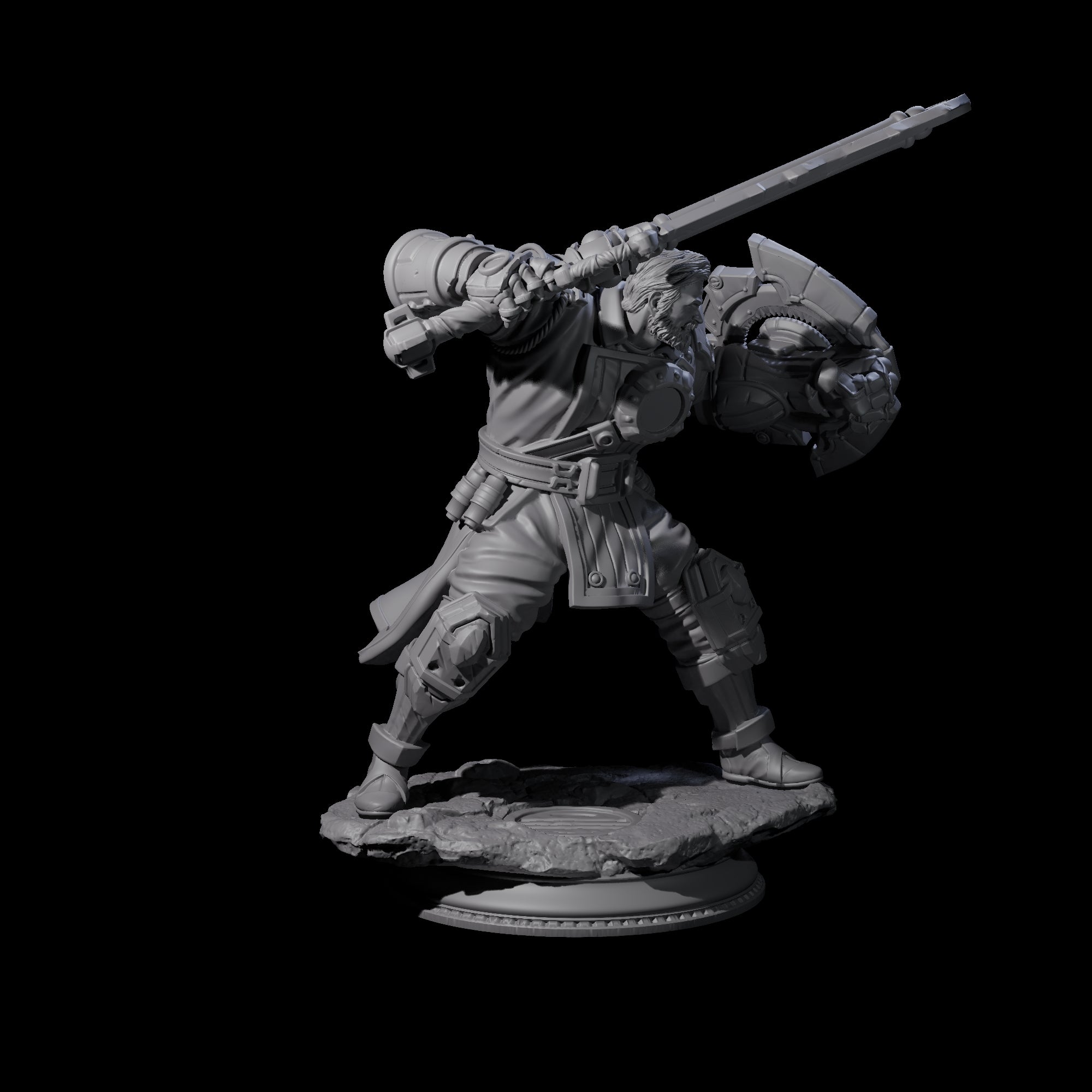 Enhanced Paladin Miniature for Dungeons and Dragons, Pathfinder or other TTRPGs