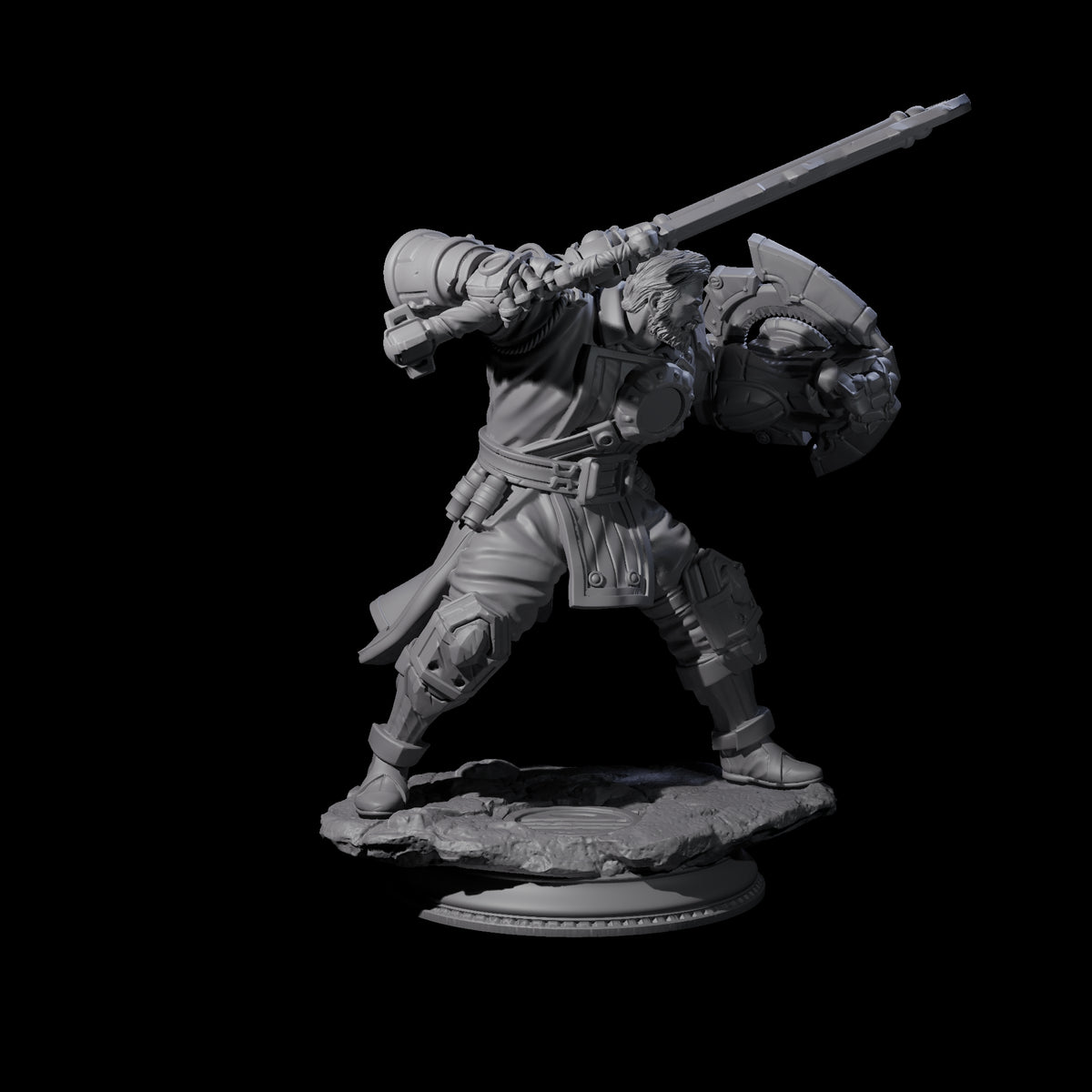 Enhanced Paladin Miniature for Dungeons and Dragons, Pathfinder or other TTRPGs