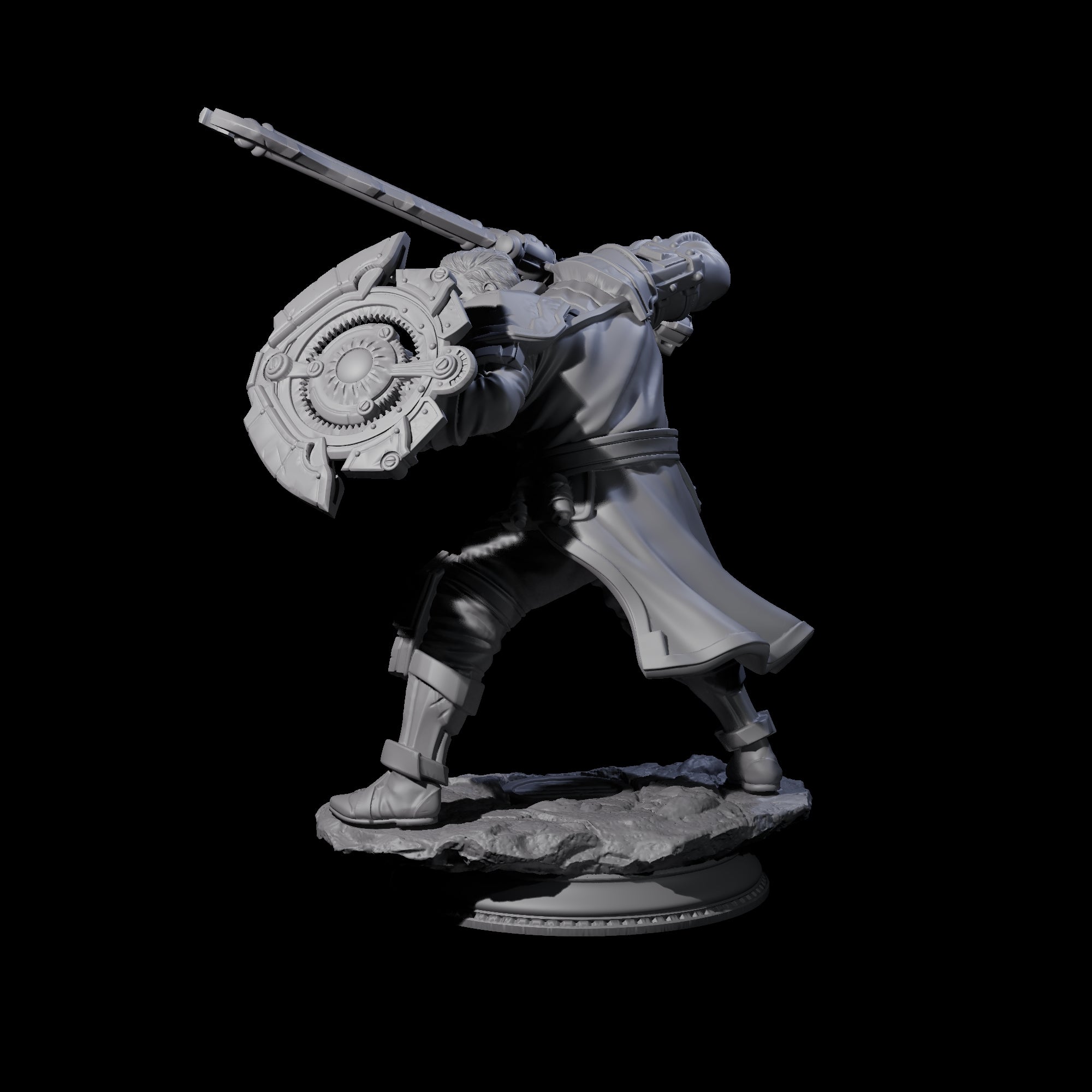 Enhanced Paladin Miniature for Dungeons and Dragons, Pathfinder or other TTRPGs