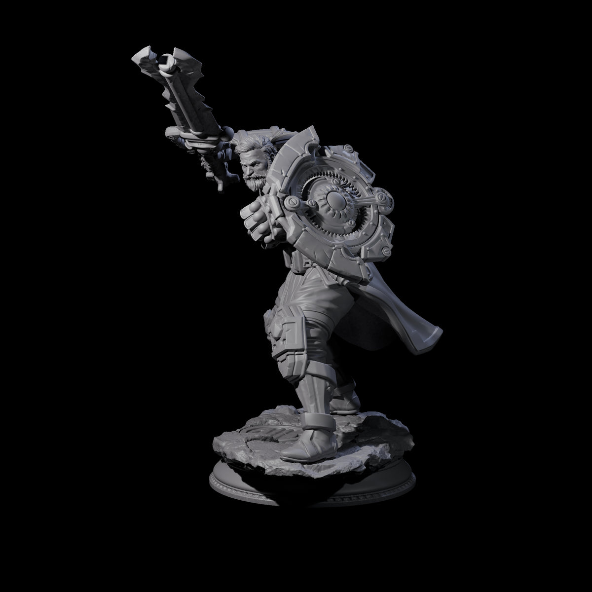 Enhanced Paladin Miniature for Dungeons and Dragons, Pathfinder or other TTRPGs