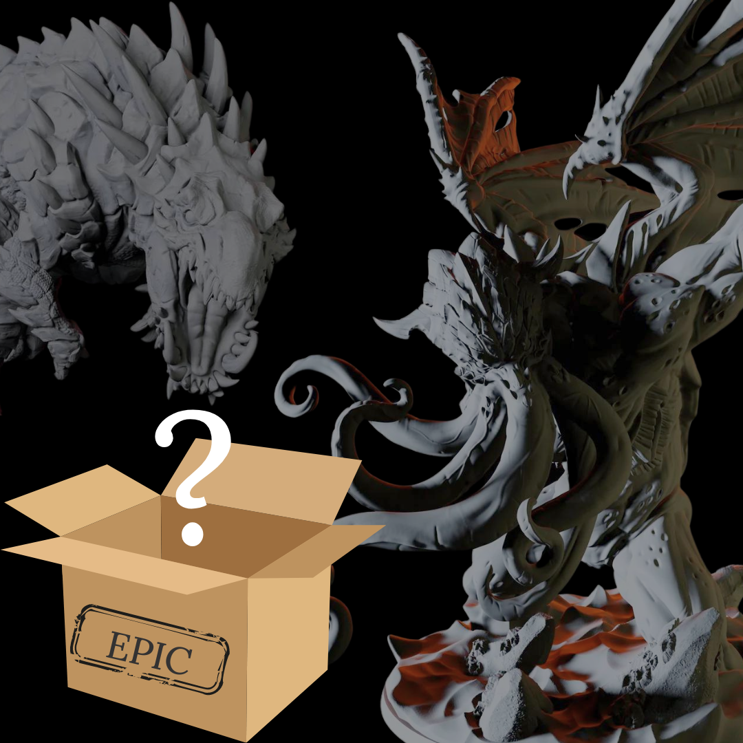 Epic Boss and Minions Mystery Box Miniature for Dungeons and Dragons, Pathfinder or other TTRPGs