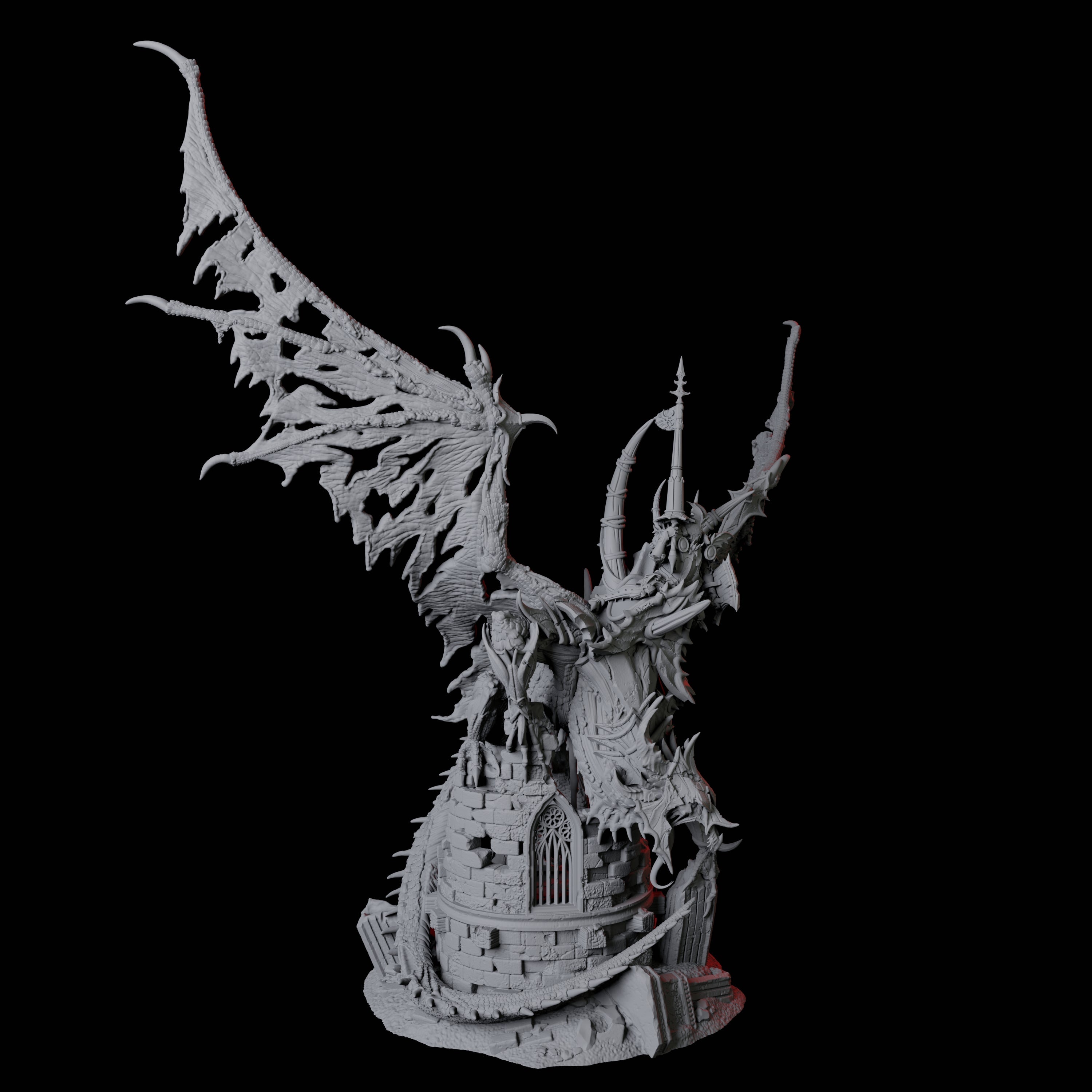 Epic Dracolich with Wraith Miniature for Dungeons and Dragons, Pathfinder or other TTRPGs