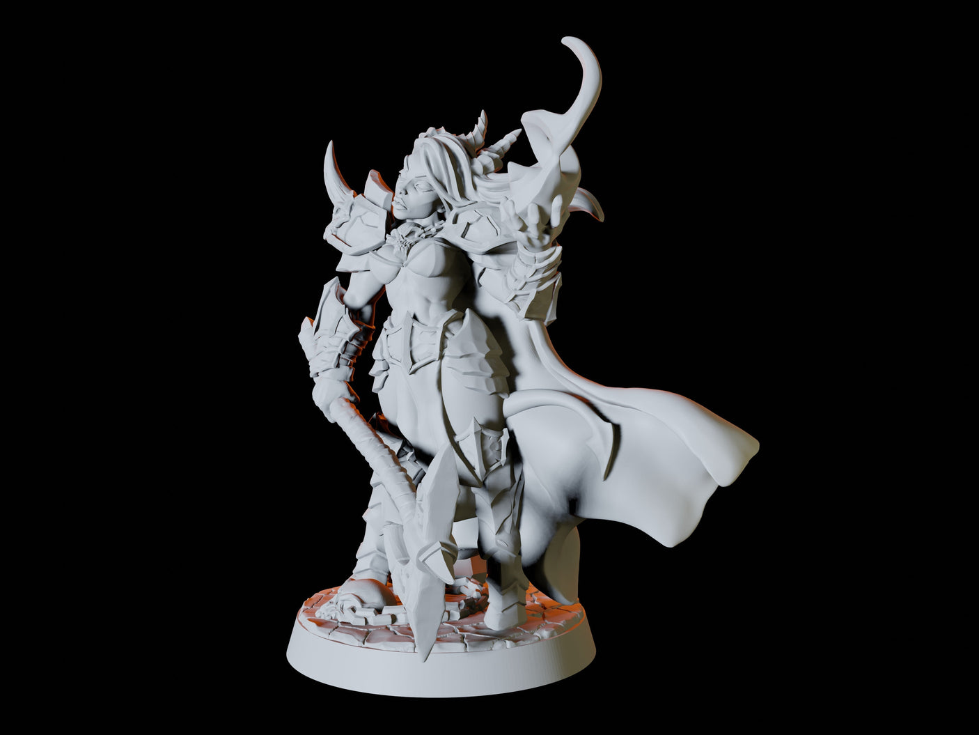 Erinyes Miniature for Dungeons and Dragons, Pathfinder or other TTRPGs