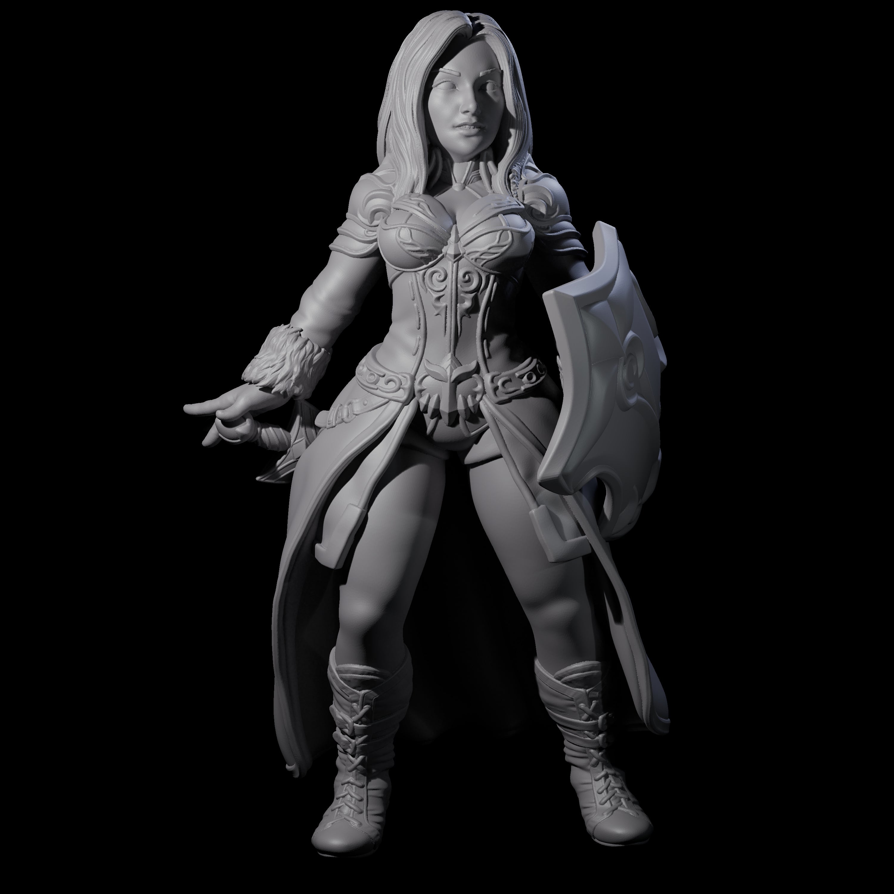 Esabell - Ready to Fight Guard Miniature for Dungeons and Dragons, Pathfinder or other TTRPGs