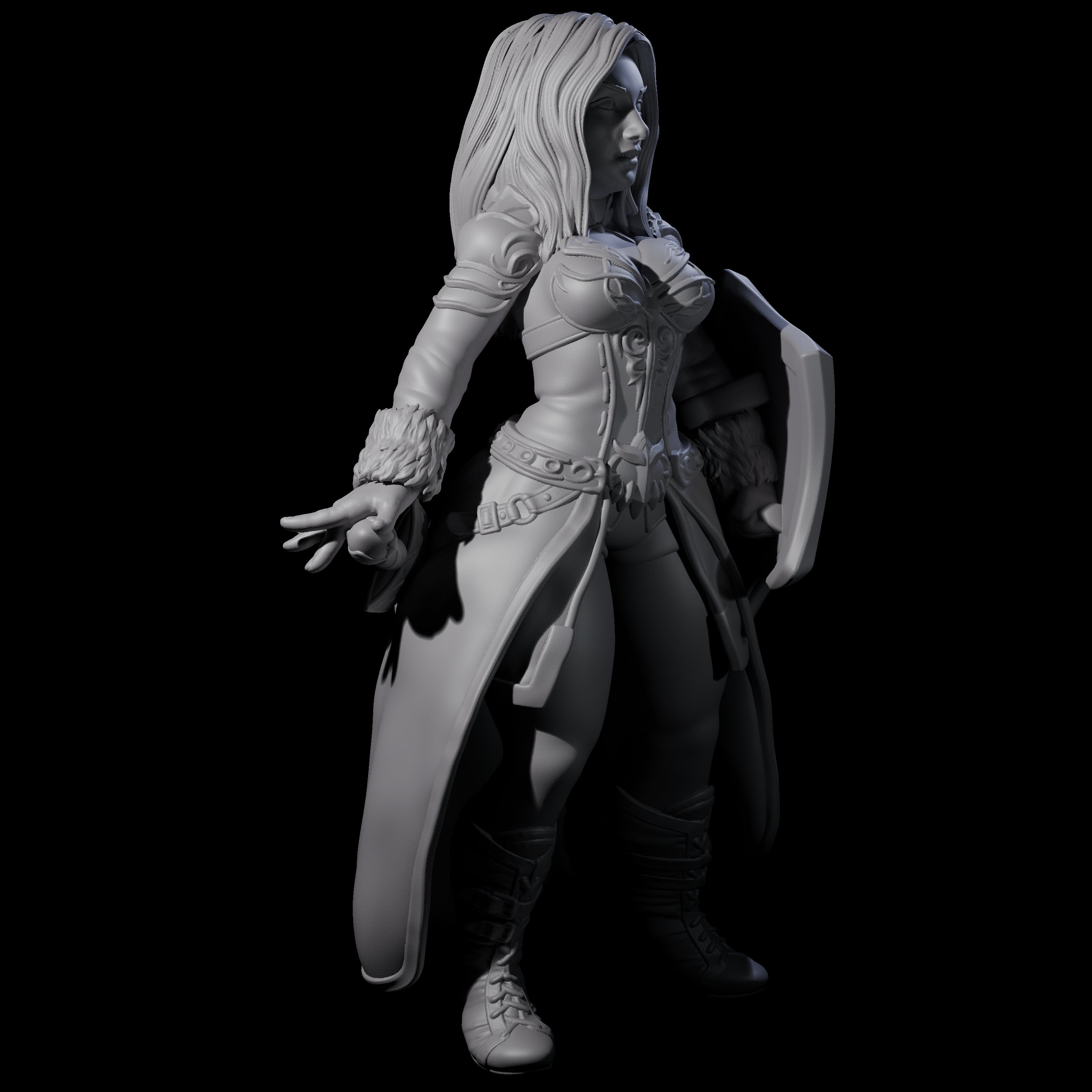 Esabell - Ready to Fight Guard Miniature for Dungeons and Dragons, Pathfinder or other TTRPGs