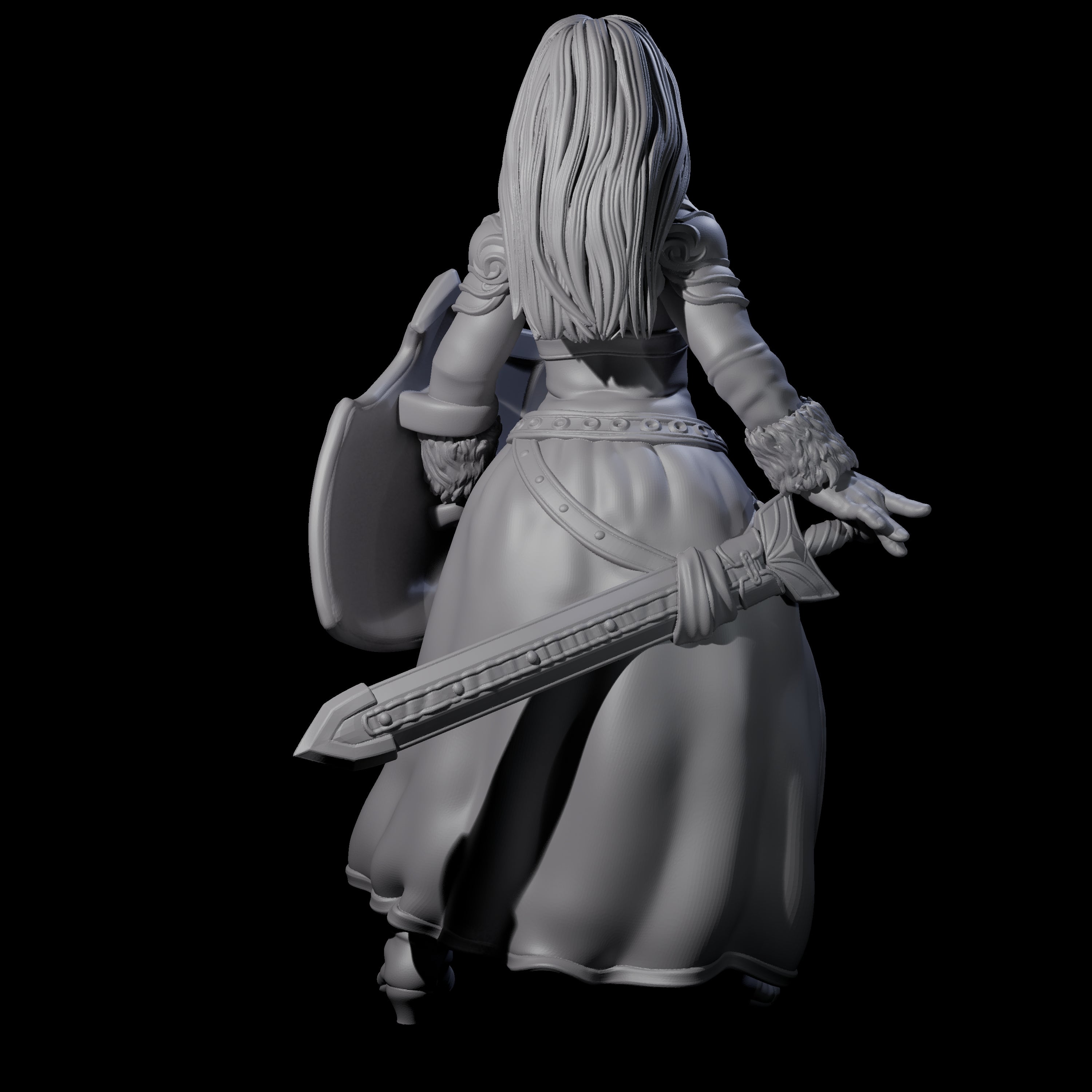 Esabell - Ready to Fight Guard Miniature for Dungeons and Dragons, Pathfinder or other TTRPGs