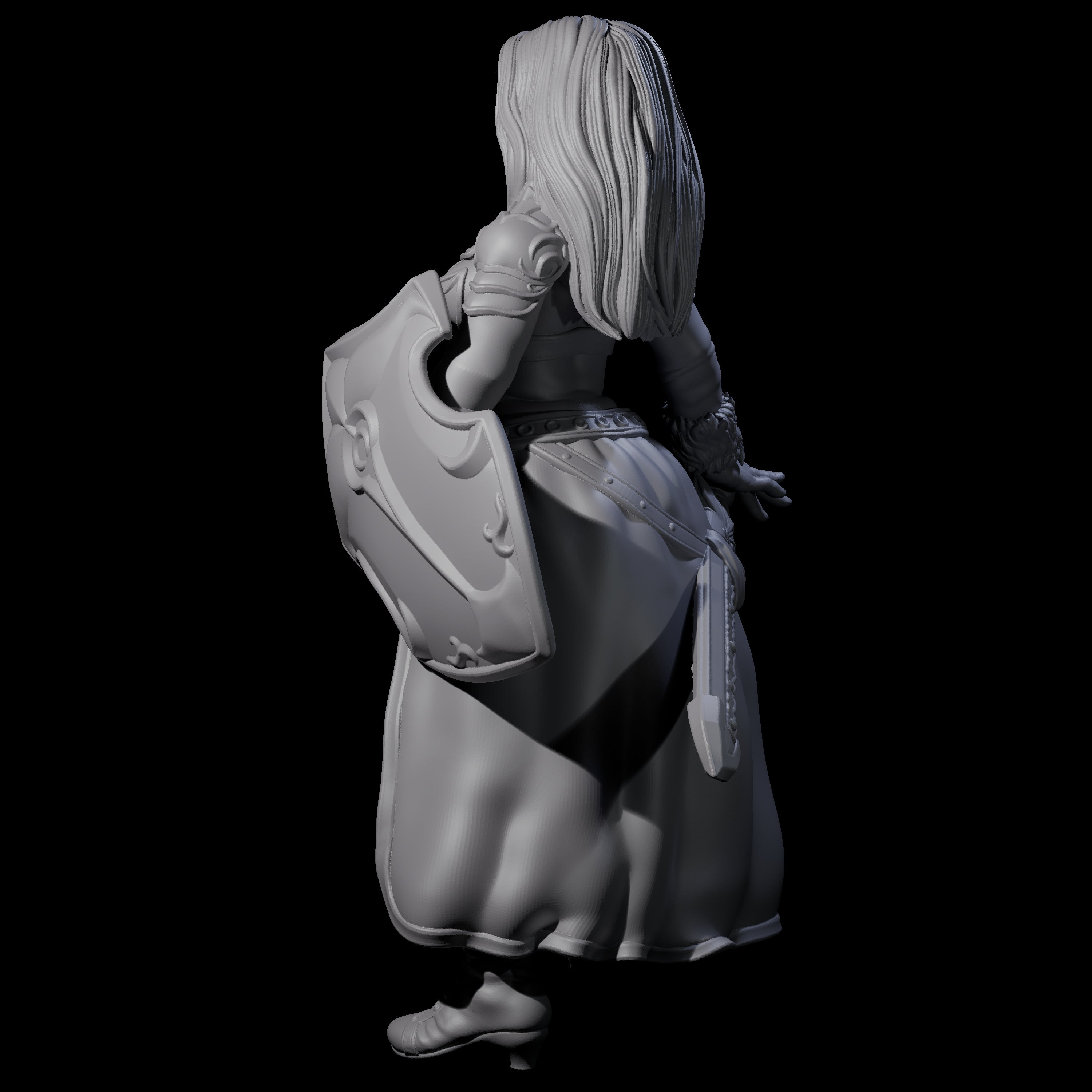 Esabell - Ready to Fight Guard Miniature for Dungeons and Dragons, Pathfinder or other TTRPGs