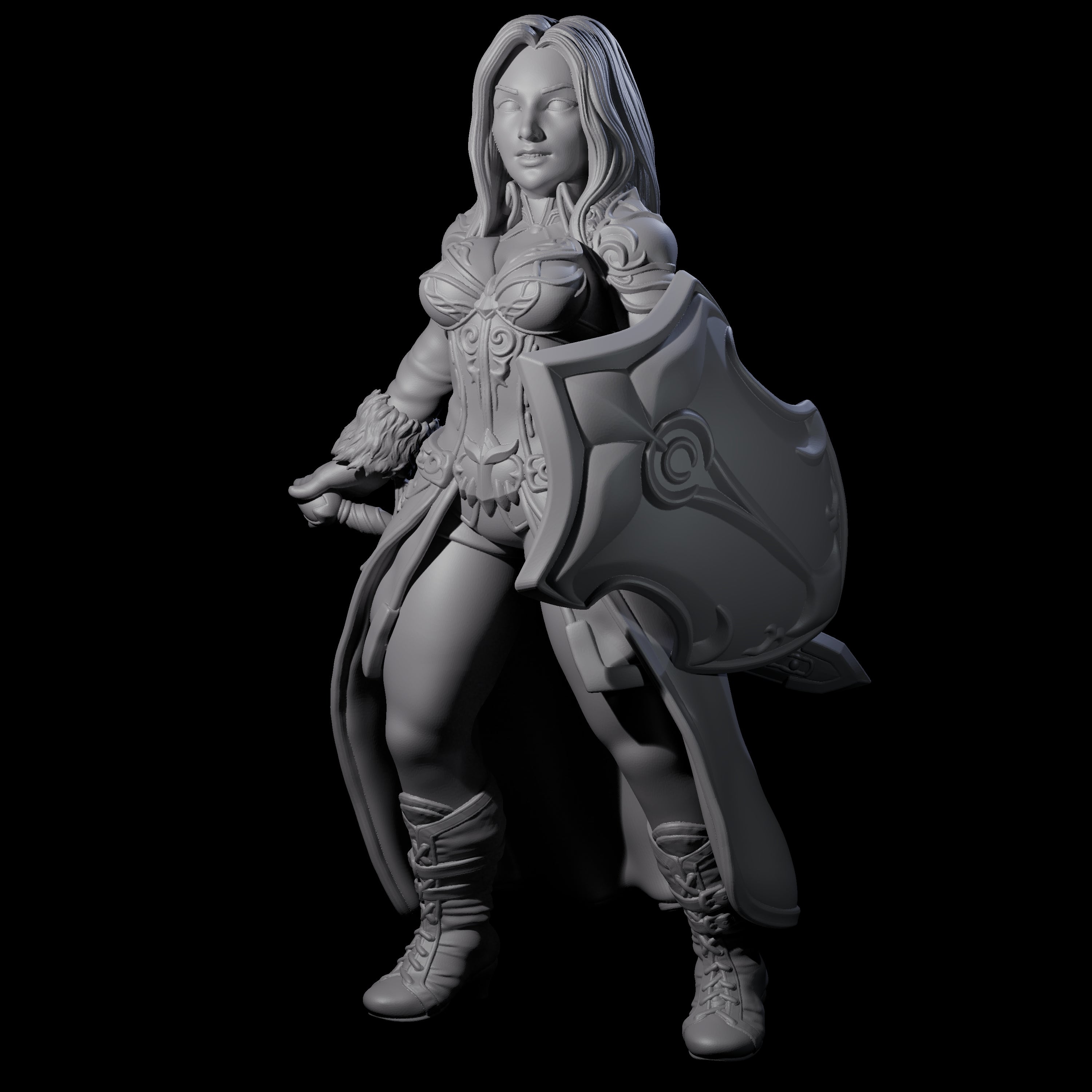 Esabell - Ready to Fight Guard Miniature for Dungeons and Dragons, Pathfinder or other TTRPGs