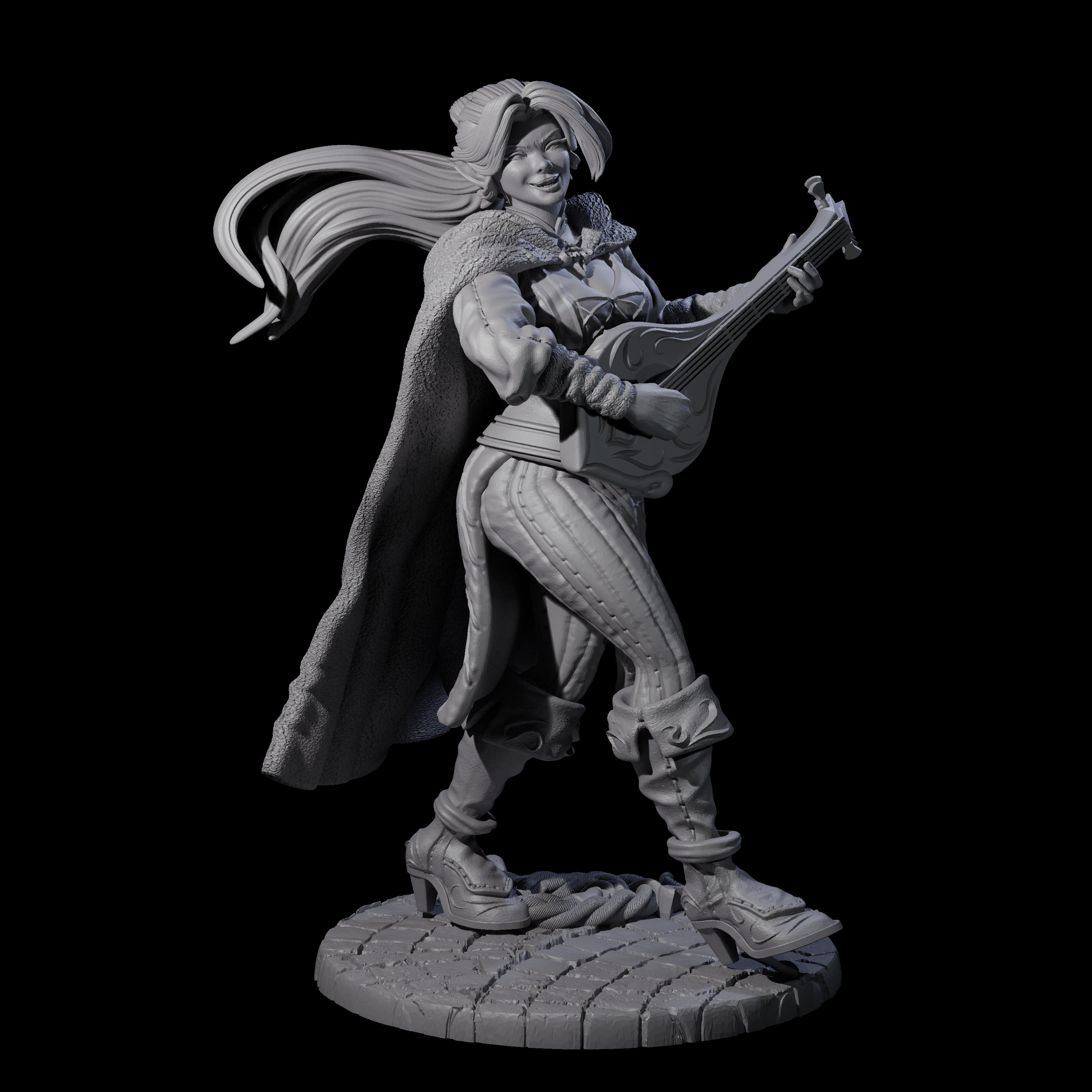 Etnice - Strumming Elf Bard Miniature for Dungeons and Dragons, Pathfinder or other TTRPGs