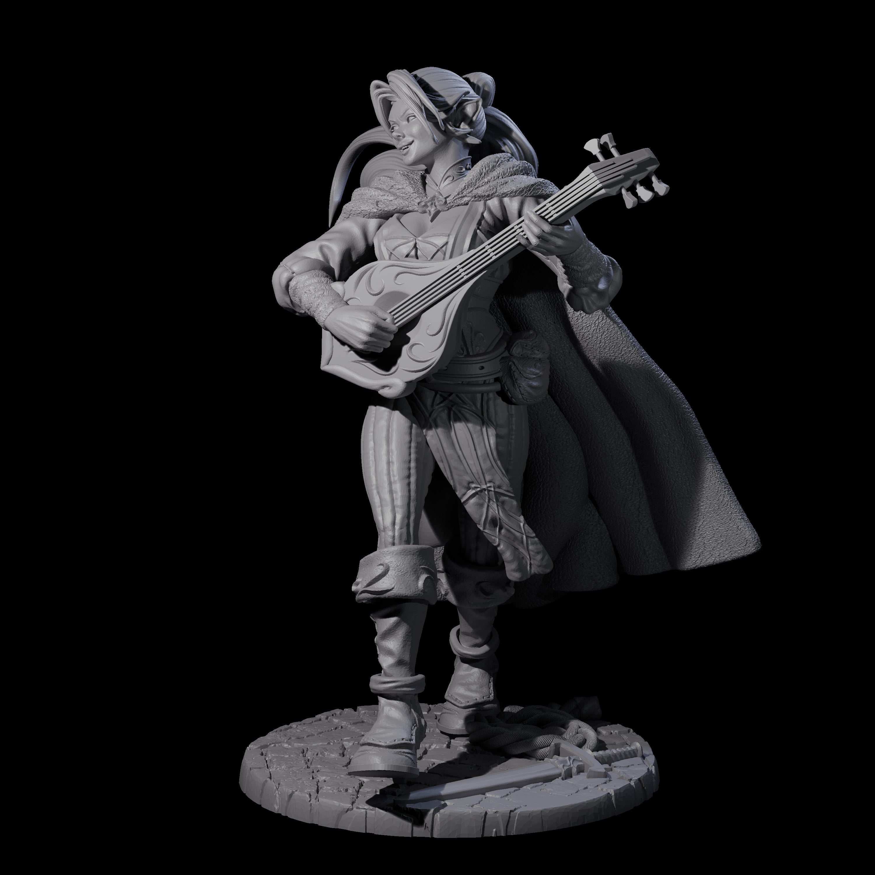 Etnice - Strumming Elf Bard Miniature for Dungeons and Dragons, Pathfinder or other TTRPGs