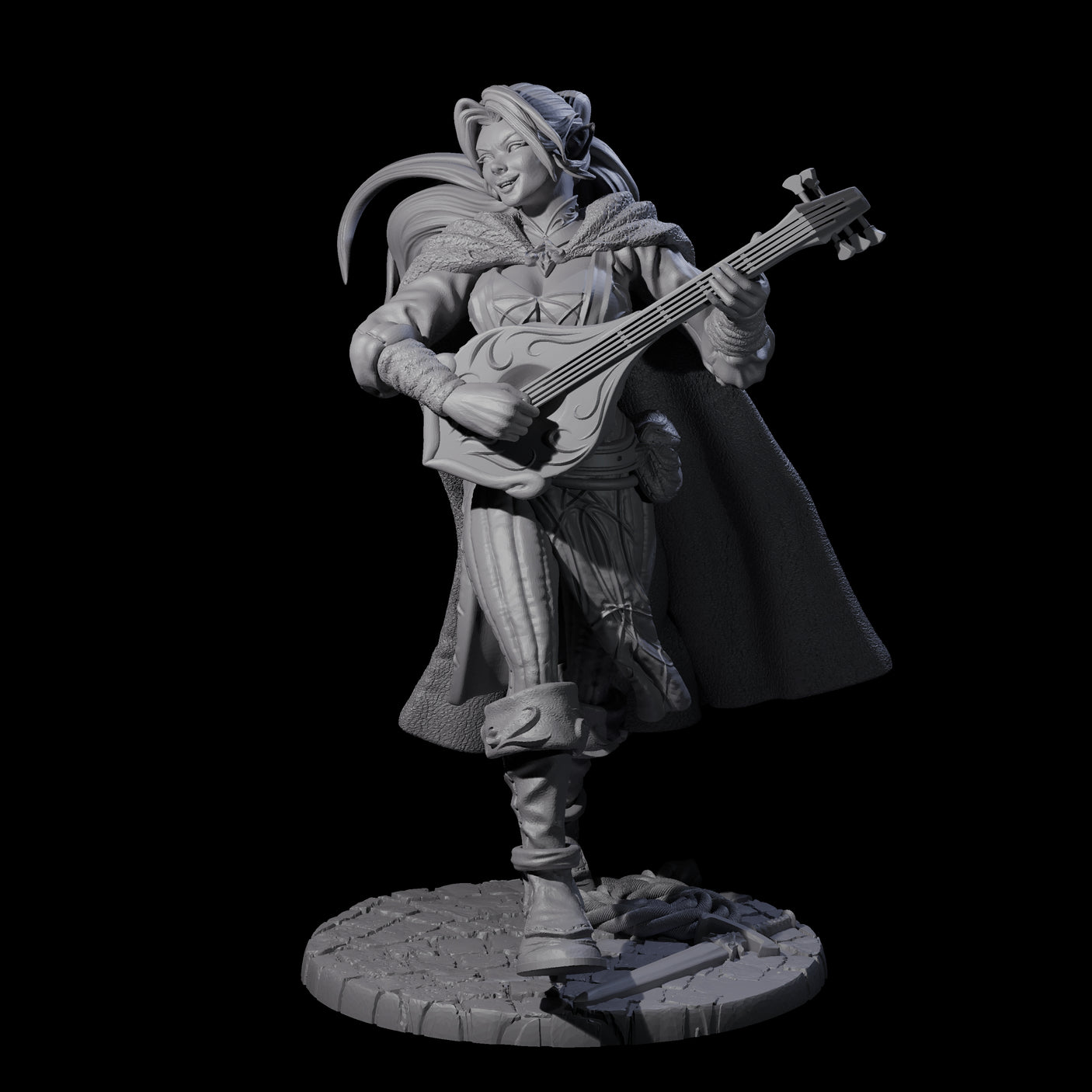 Etnice - Strumming Elf Bard Miniature for Dungeons and Dragons, Pathfinder or other TTRPGs