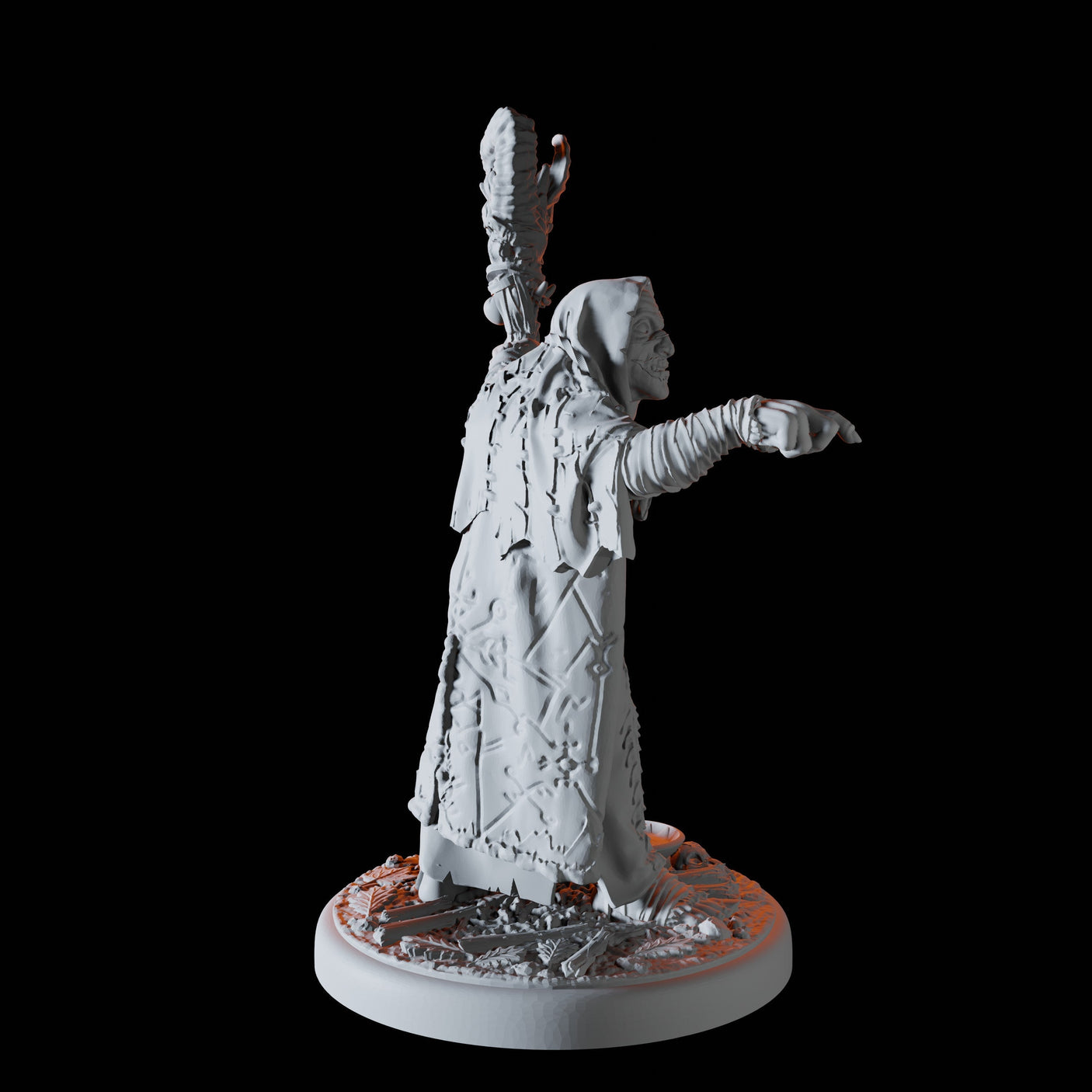 Evil Druid Miniature for Dungeons and Dragons, Pathfinder or other TTRPGs