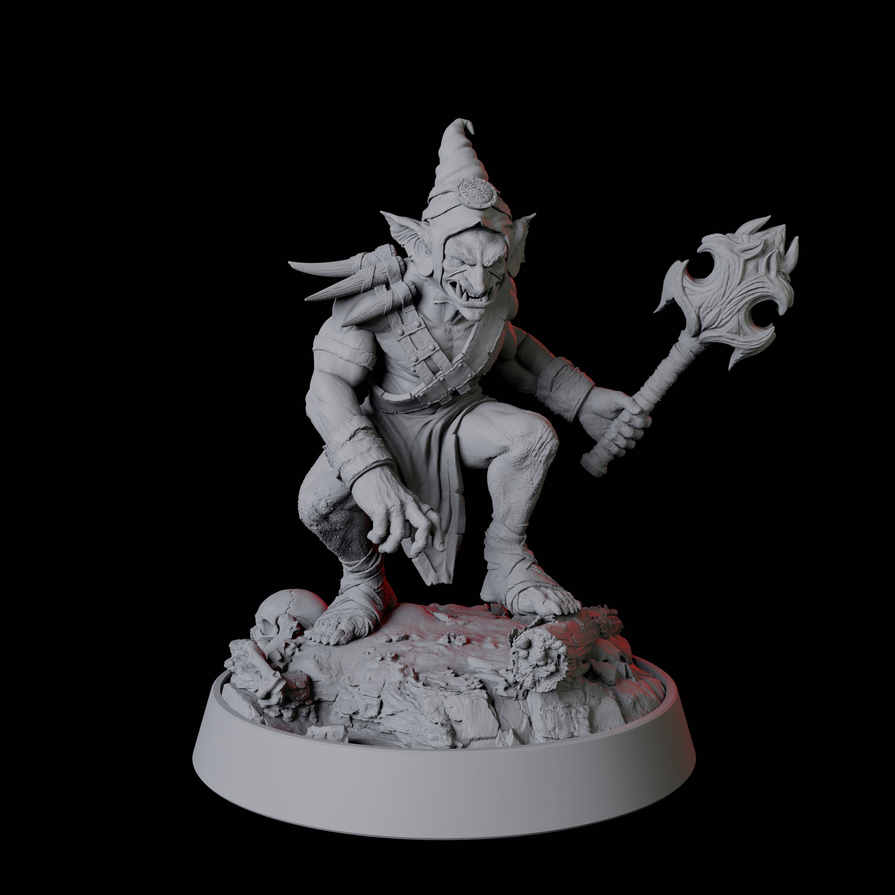 Evil Grinning Goblin Miniature for Dungeons and Dragons, Pathfinder or other TTRPGs