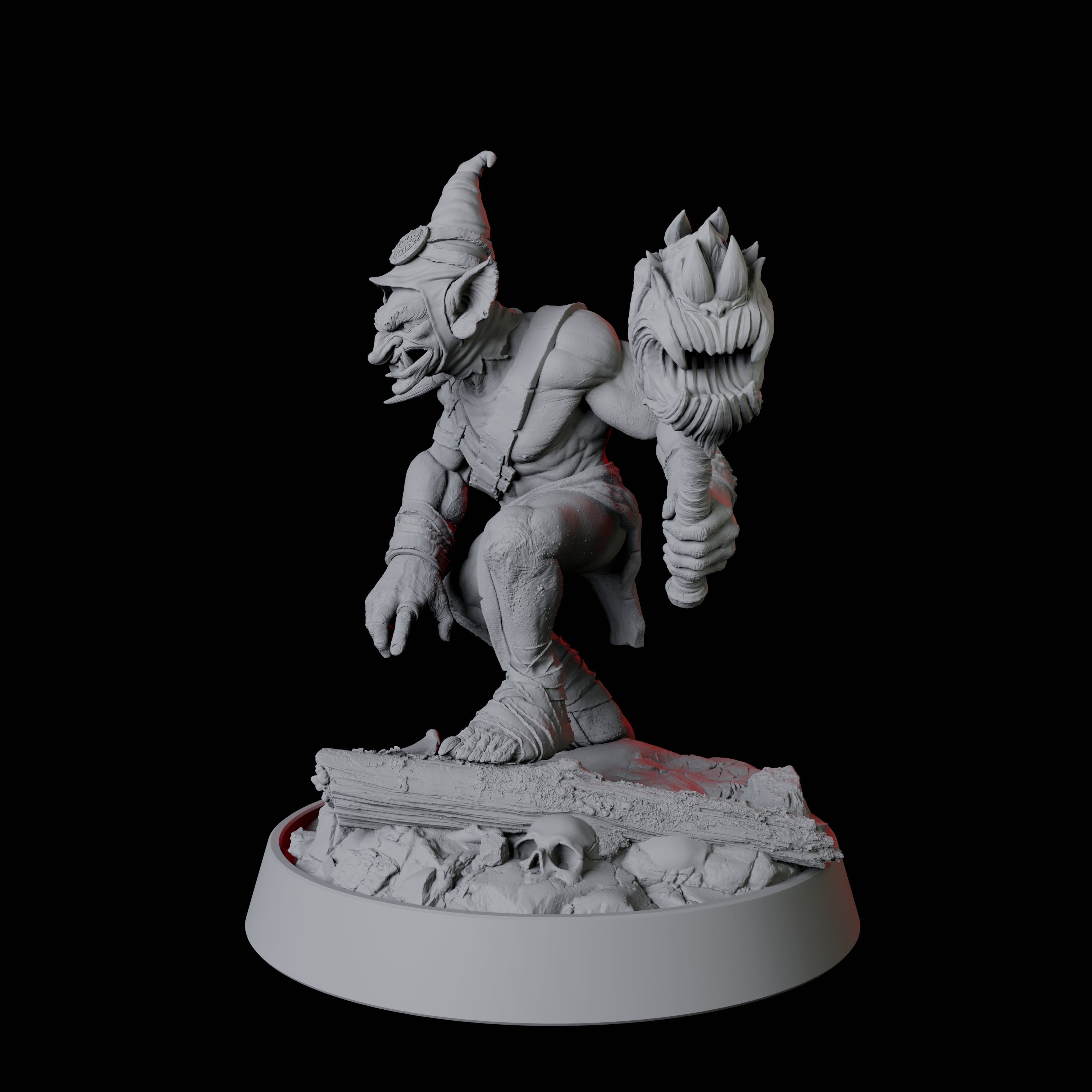Evil Grinning Goblin Miniature for Dungeons and Dragons, Pathfinder or other TTRPGs