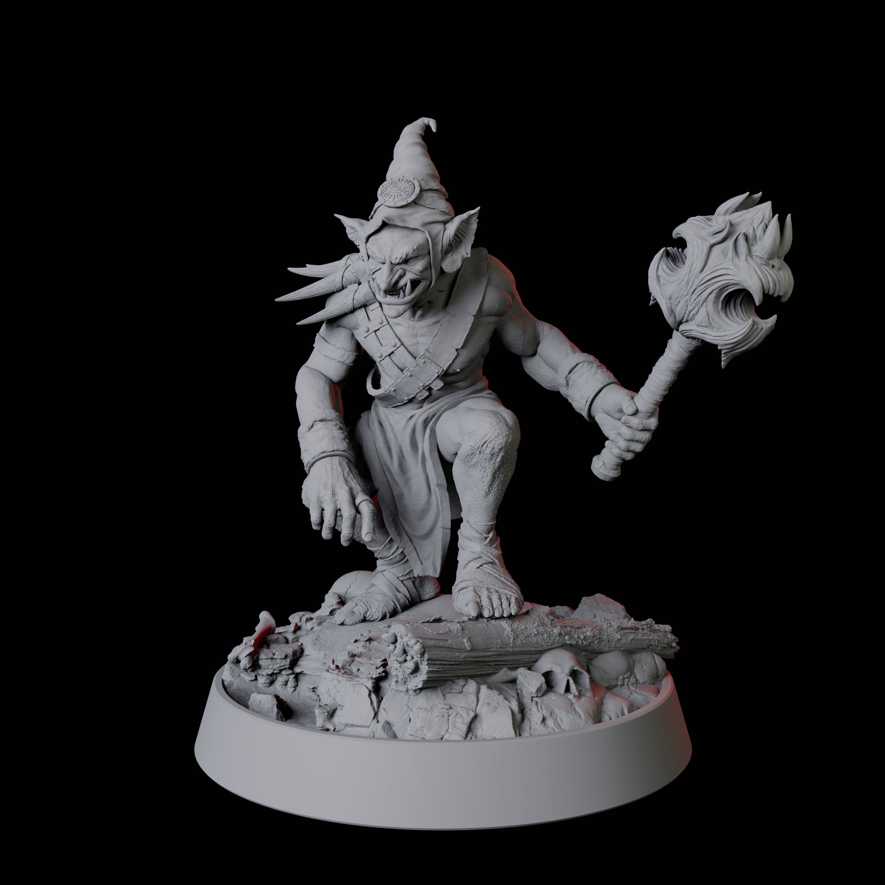 Evil Grinning Goblin Miniature for Dungeons and Dragons, Pathfinder or other TTRPGs