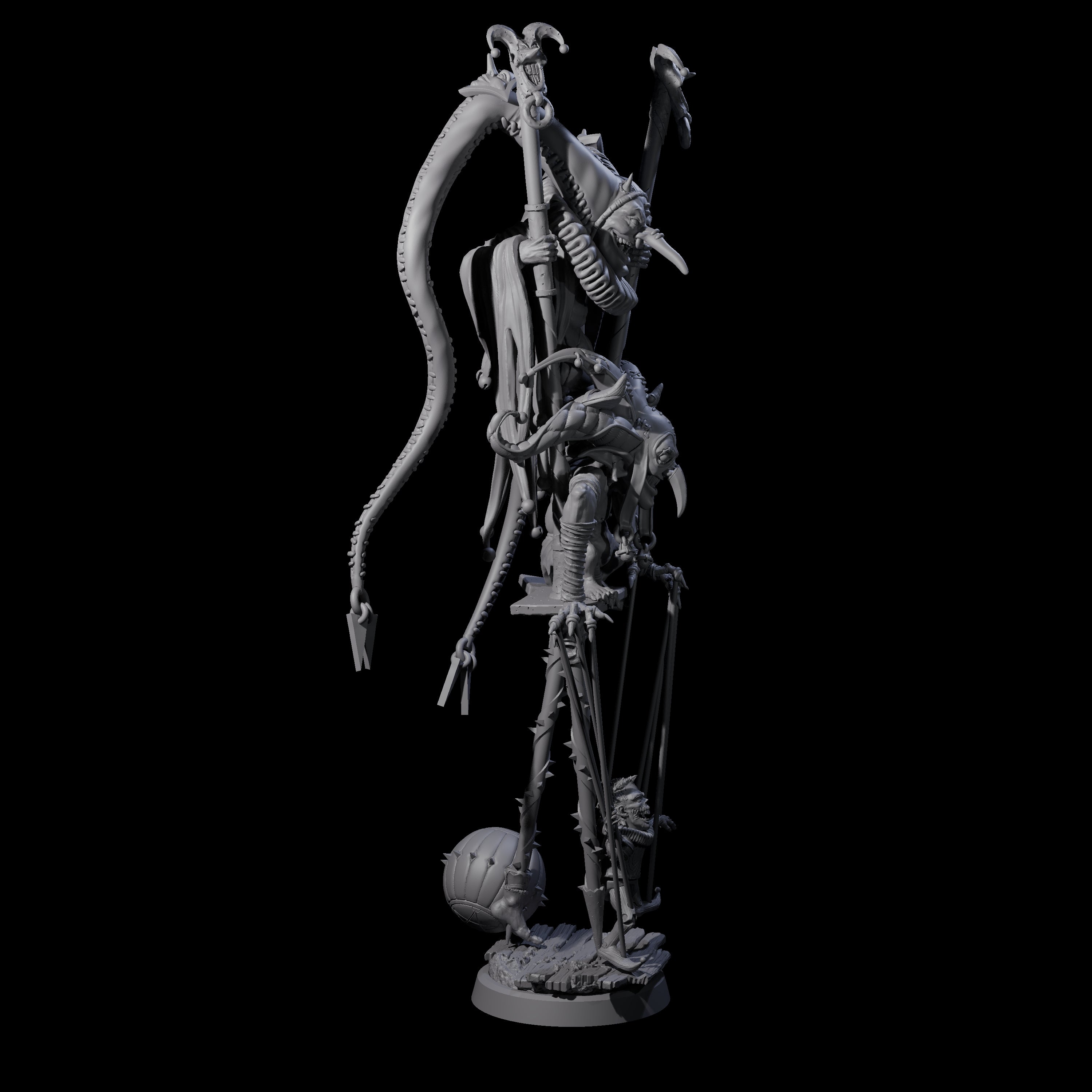 Evil Puppeteering Jesters Miniature for Dungeons and Dragons, Pathfinder or other TTRPGs