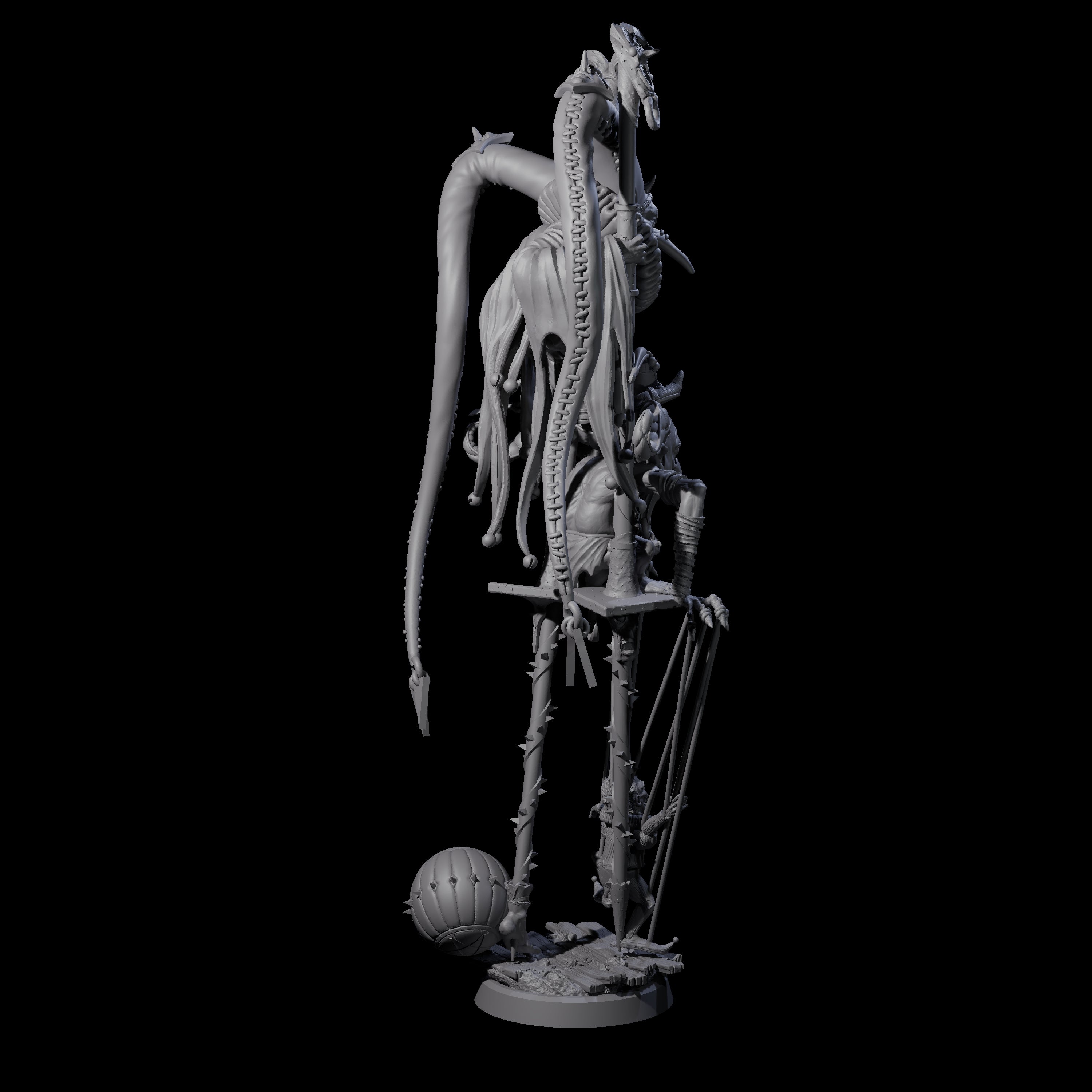 Evil Puppeteering Jesters Miniature for Dungeons and Dragons, Pathfinder or other TTRPGs