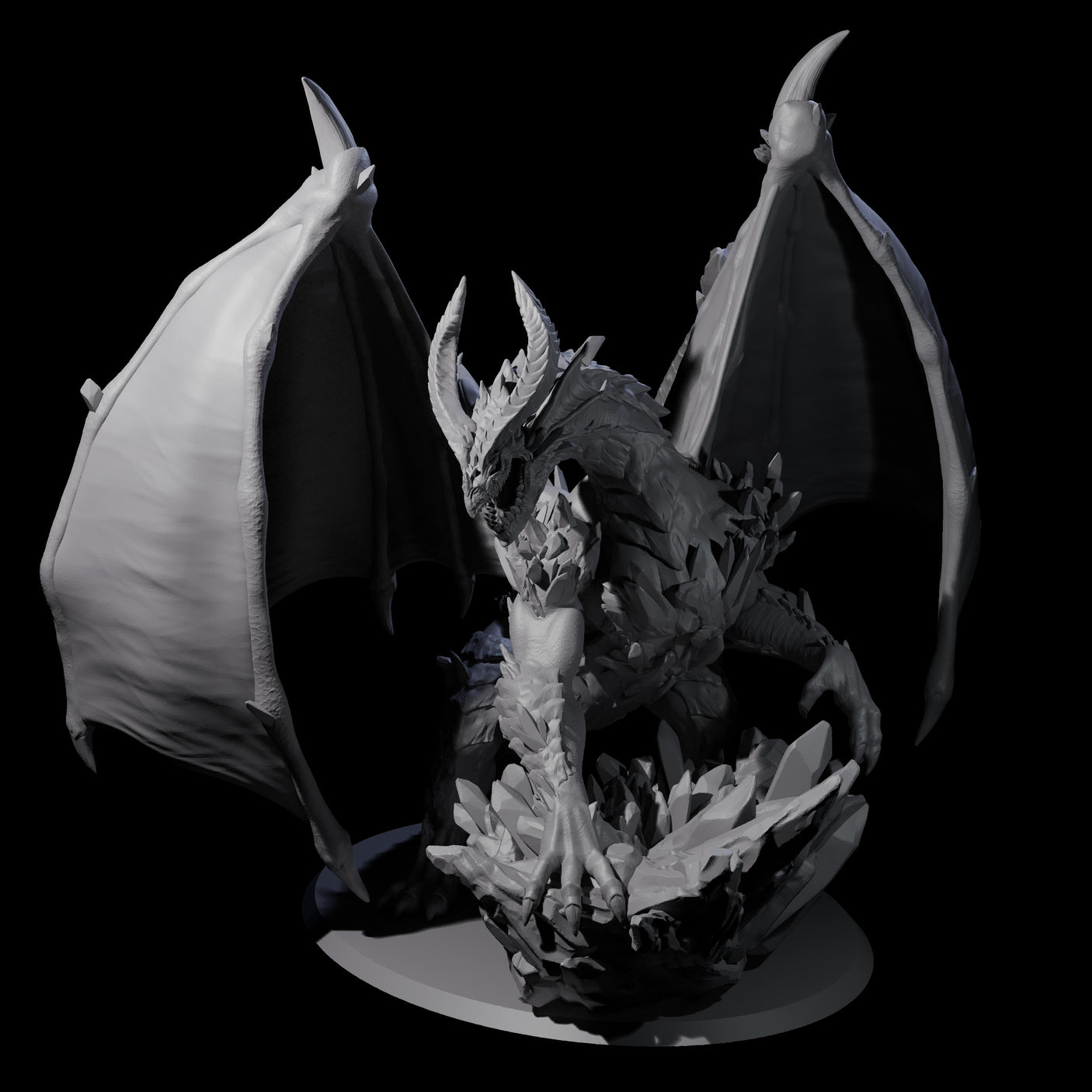 Evil Scheming Chromatic Dragon Miniature for Dungeons and Dragons, Pathfinder or other TTRPGs