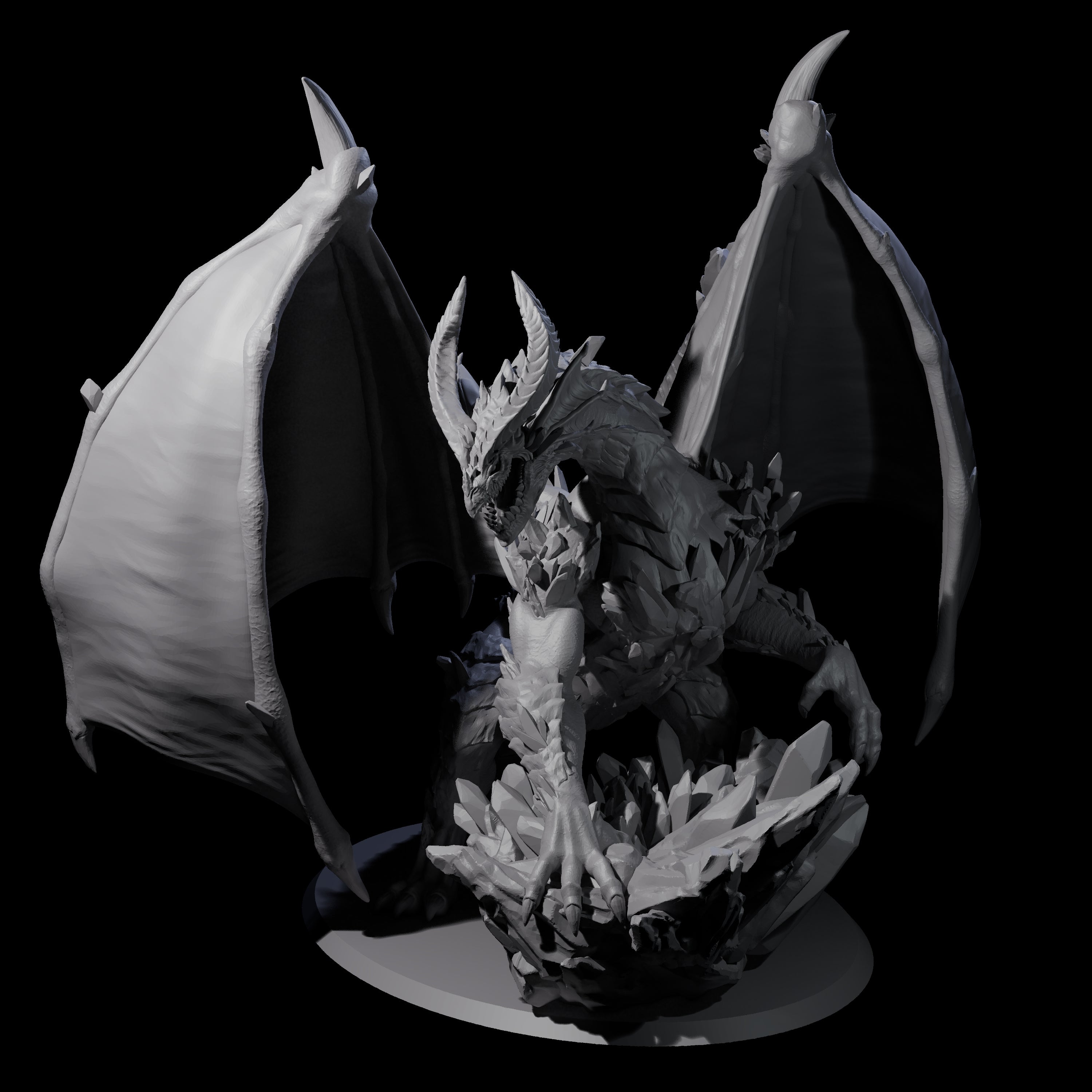 Evil Scheming Chromatic Dragon Miniature for Dungeons and Dragons, Pathfinder or other TTRPGs