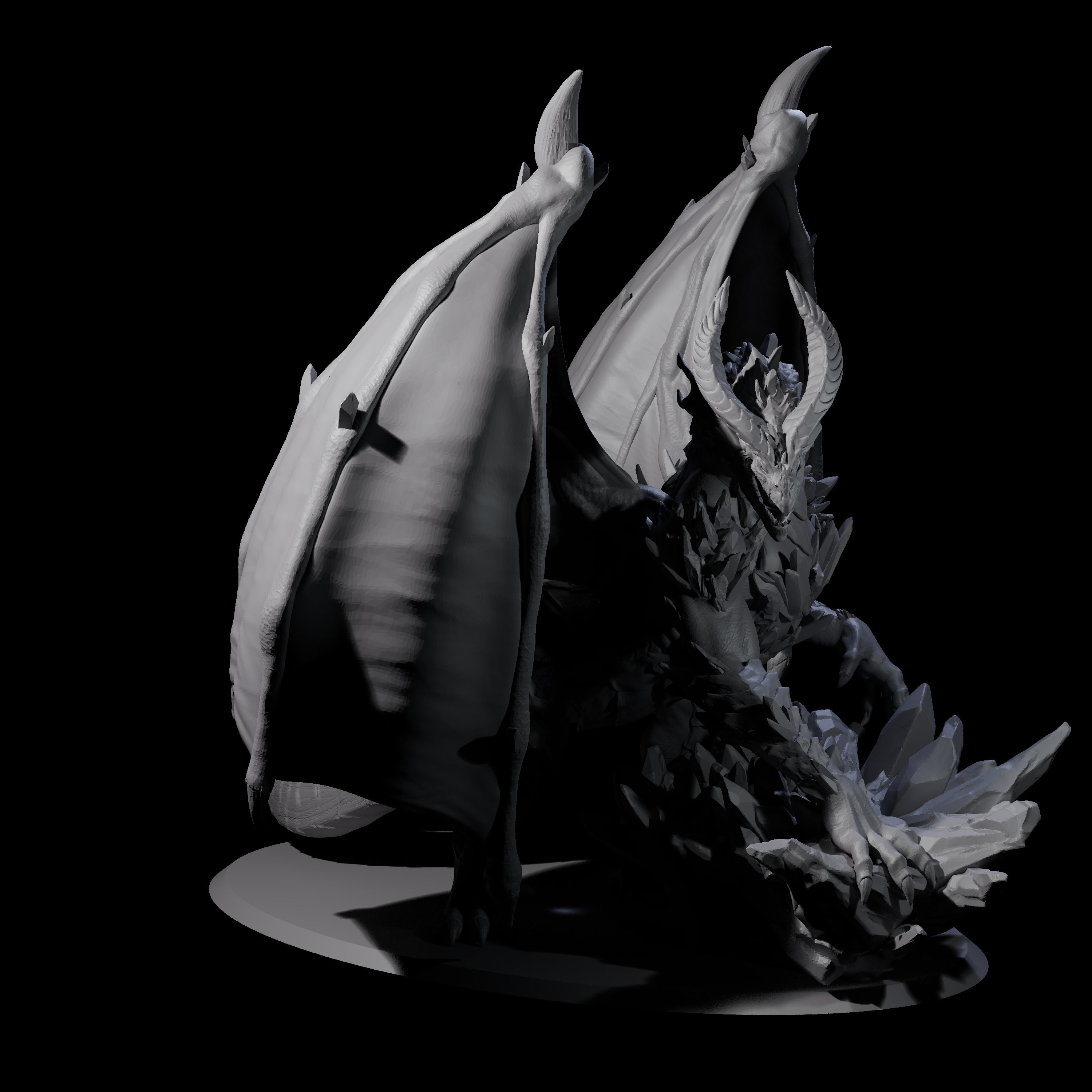 Evil Scheming Chromatic Dragon Miniature for Dungeons and Dragons, Pathfinder or other TTRPGs