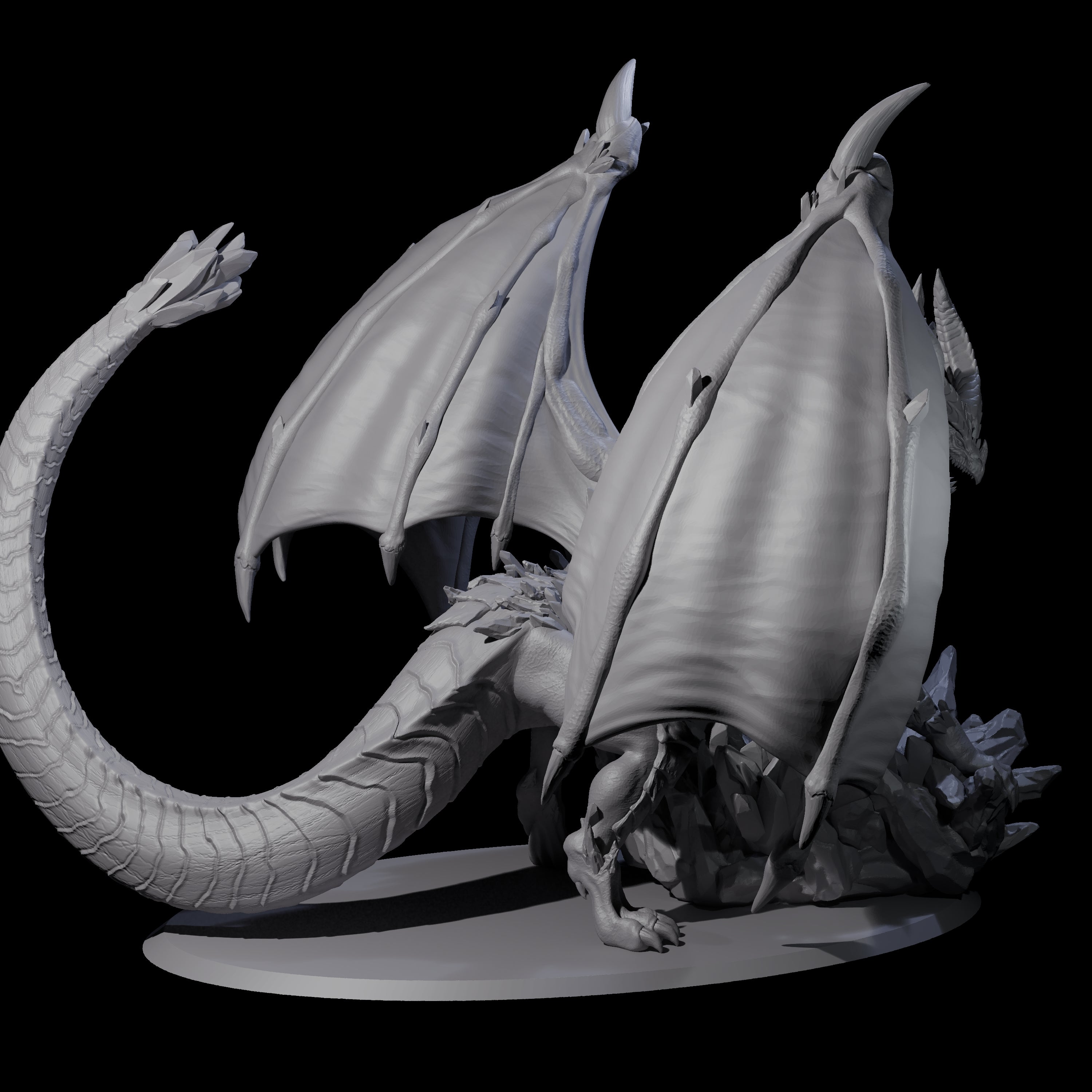 Evil Scheming Chromatic Dragon Miniature for Dungeons and Dragons, Pathfinder or other TTRPGs