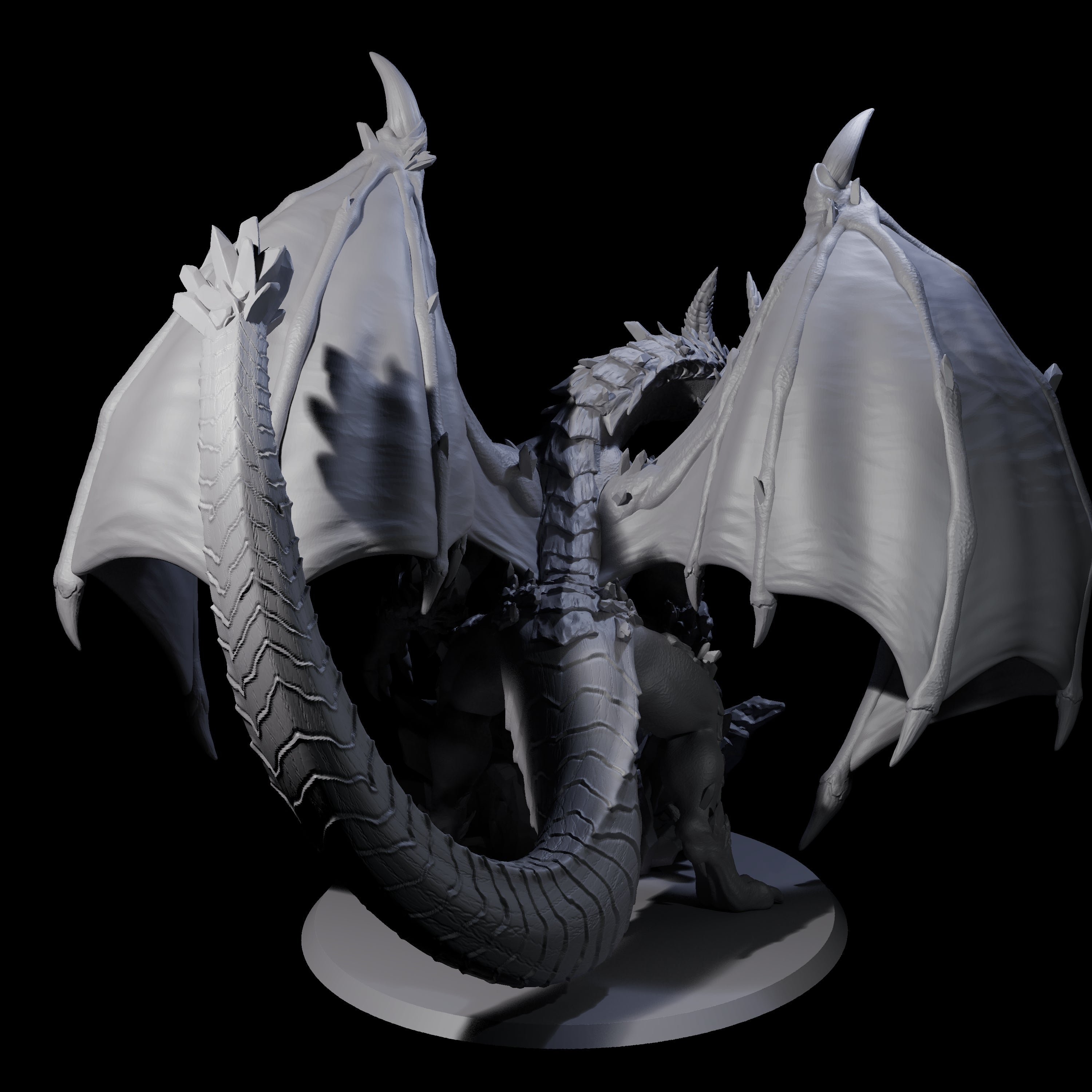 Evil Scheming Chromatic Dragon Miniature for Dungeons and Dragons, Pathfinder or other TTRPGs