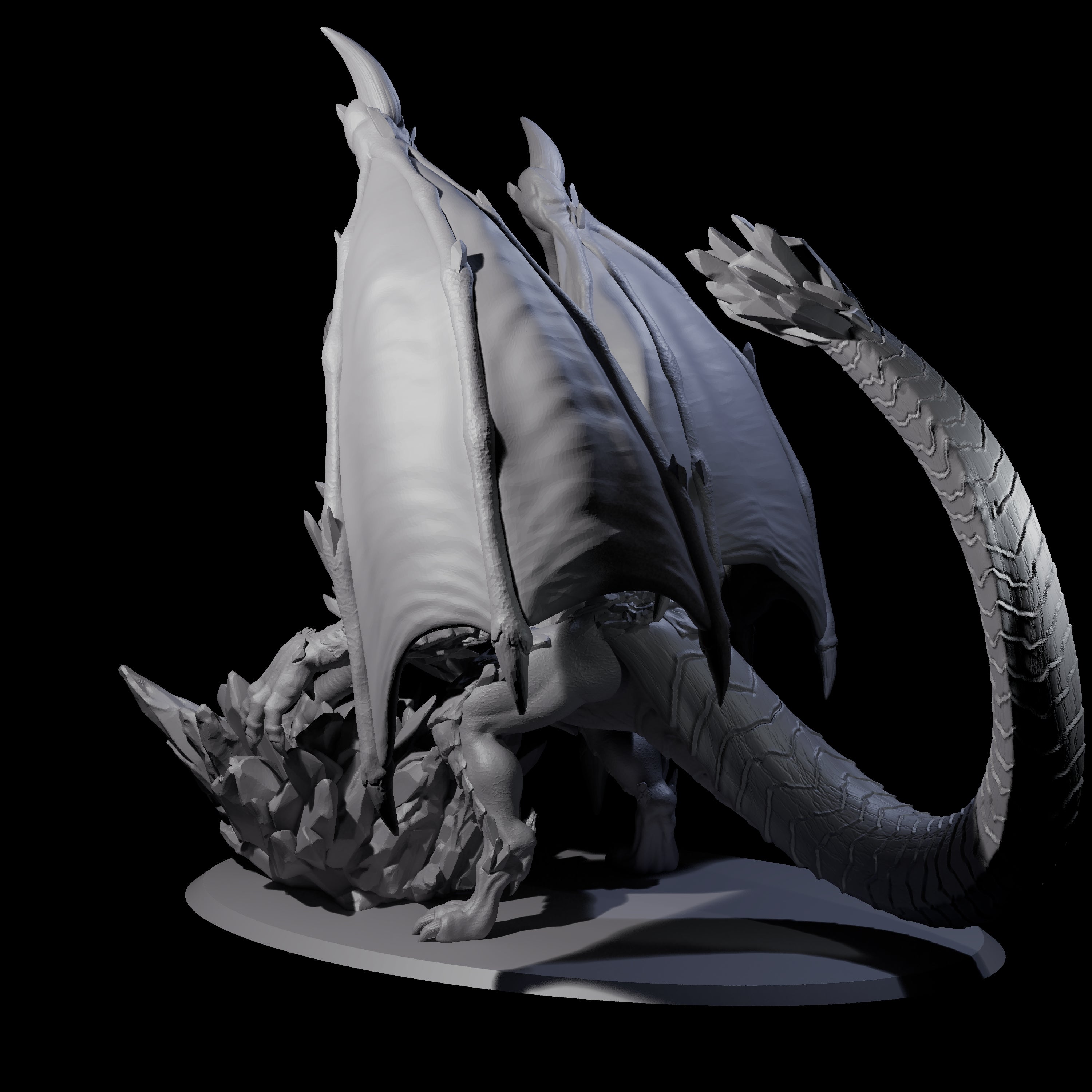 Evil Scheming Chromatic Dragon Miniature for Dungeons and Dragons, Pathfinder or other TTRPGs