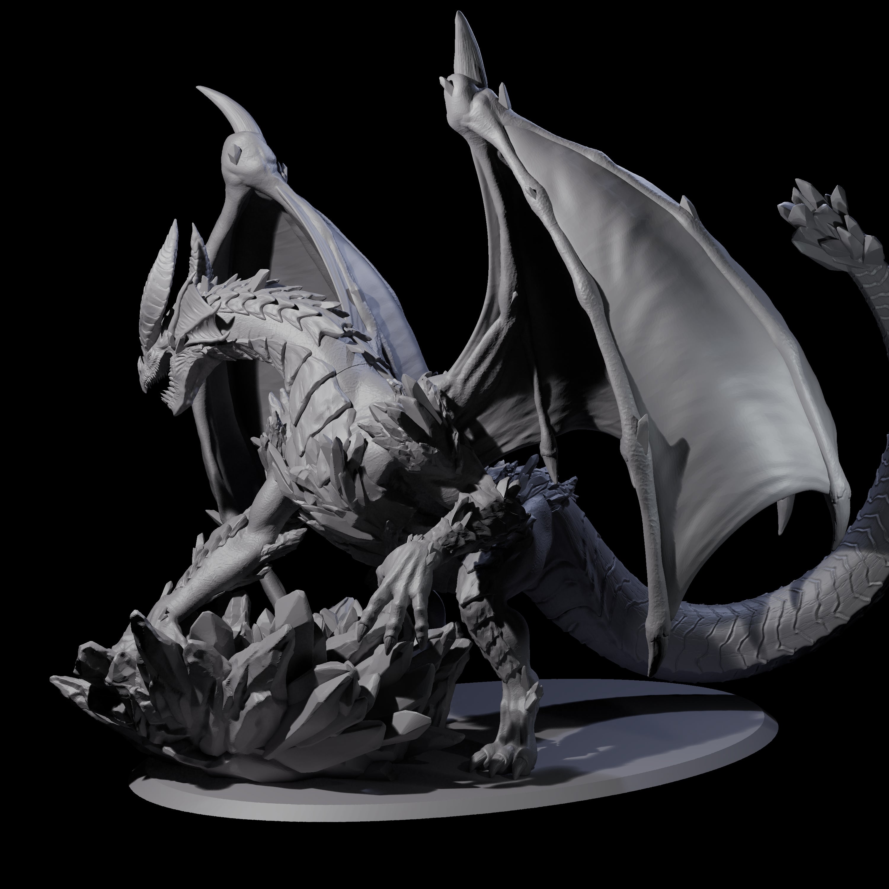 Evil Scheming Chromatic Dragon Miniature for Dungeons and Dragons, Pathfinder or other TTRPGs