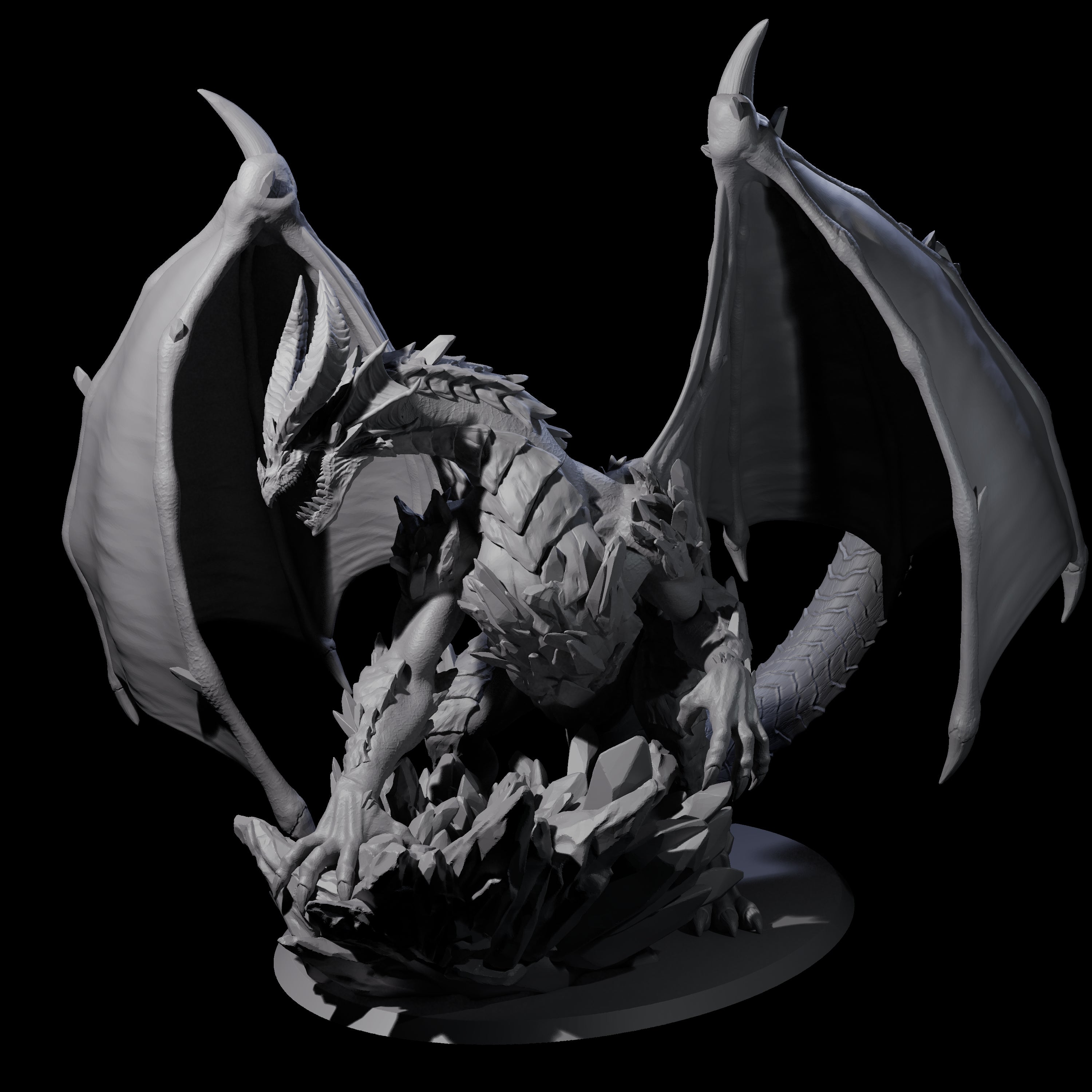 Evil Scheming Chromatic Dragon Miniature for Dungeons and Dragons, Pathfinder or other TTRPGs