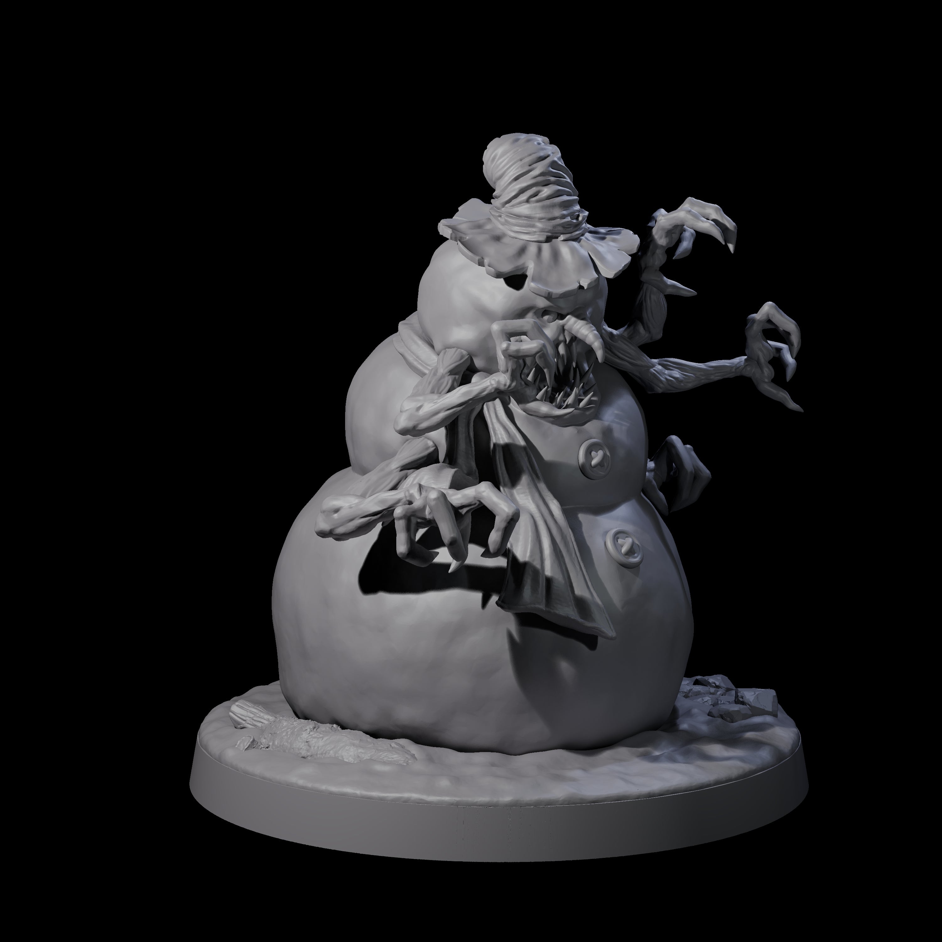 Evil Snowman Miniature for Dungeons and Dragons, Pathfinder or other TTRPGs