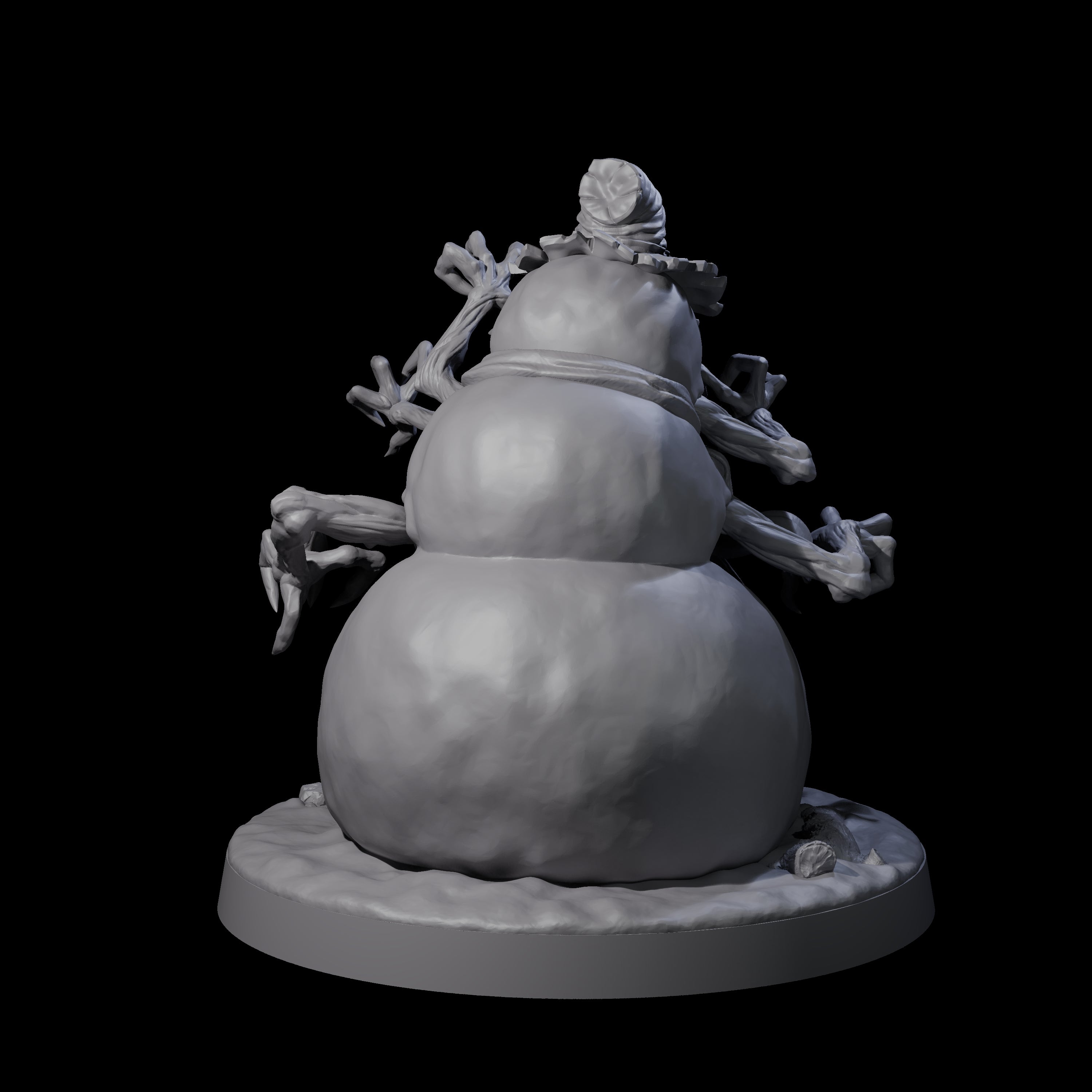 Evil Snowman Miniature for Dungeons and Dragons, Pathfinder or other TTRPGs