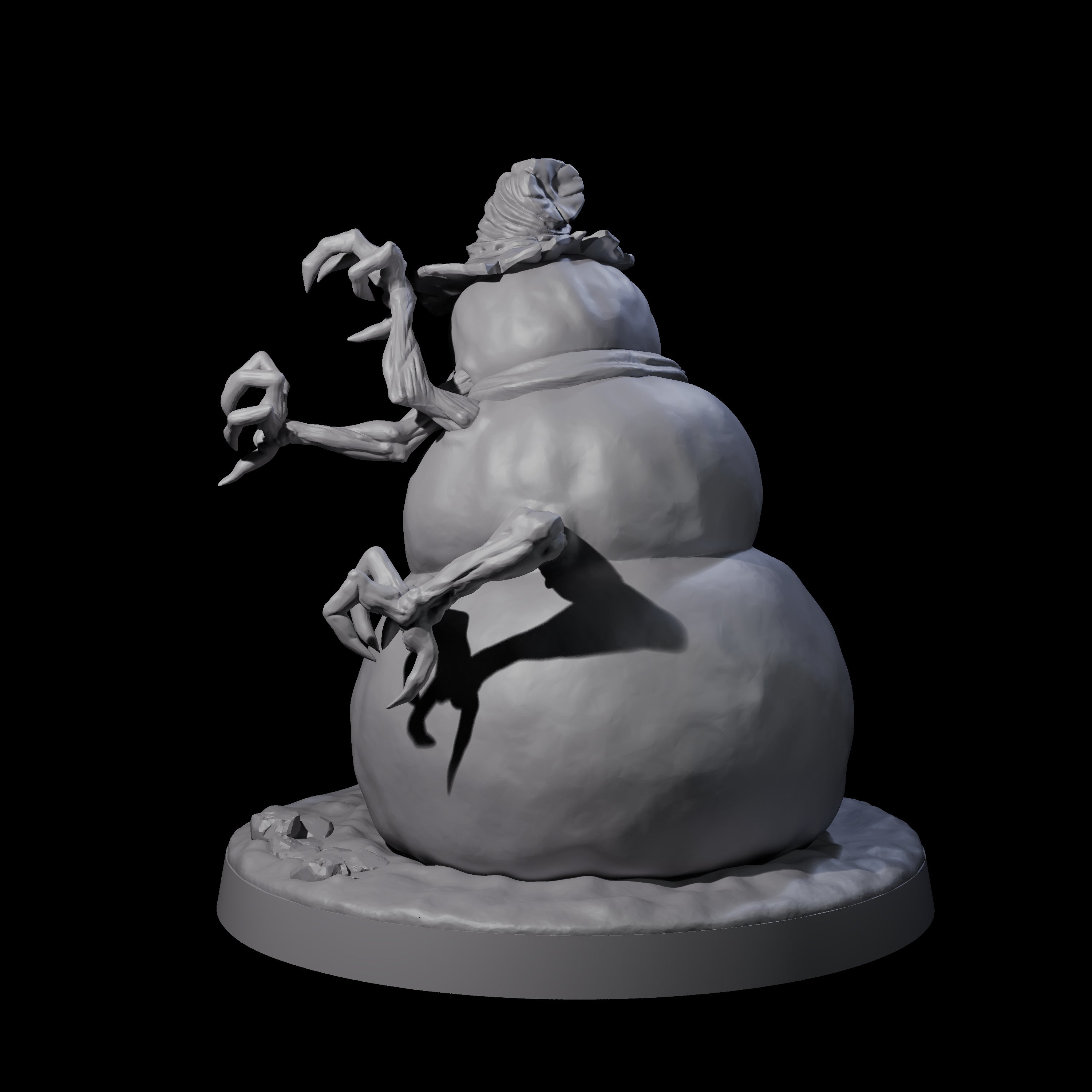 Evil Snowman Miniature for Dungeons and Dragons, Pathfinder or other TTRPGs
