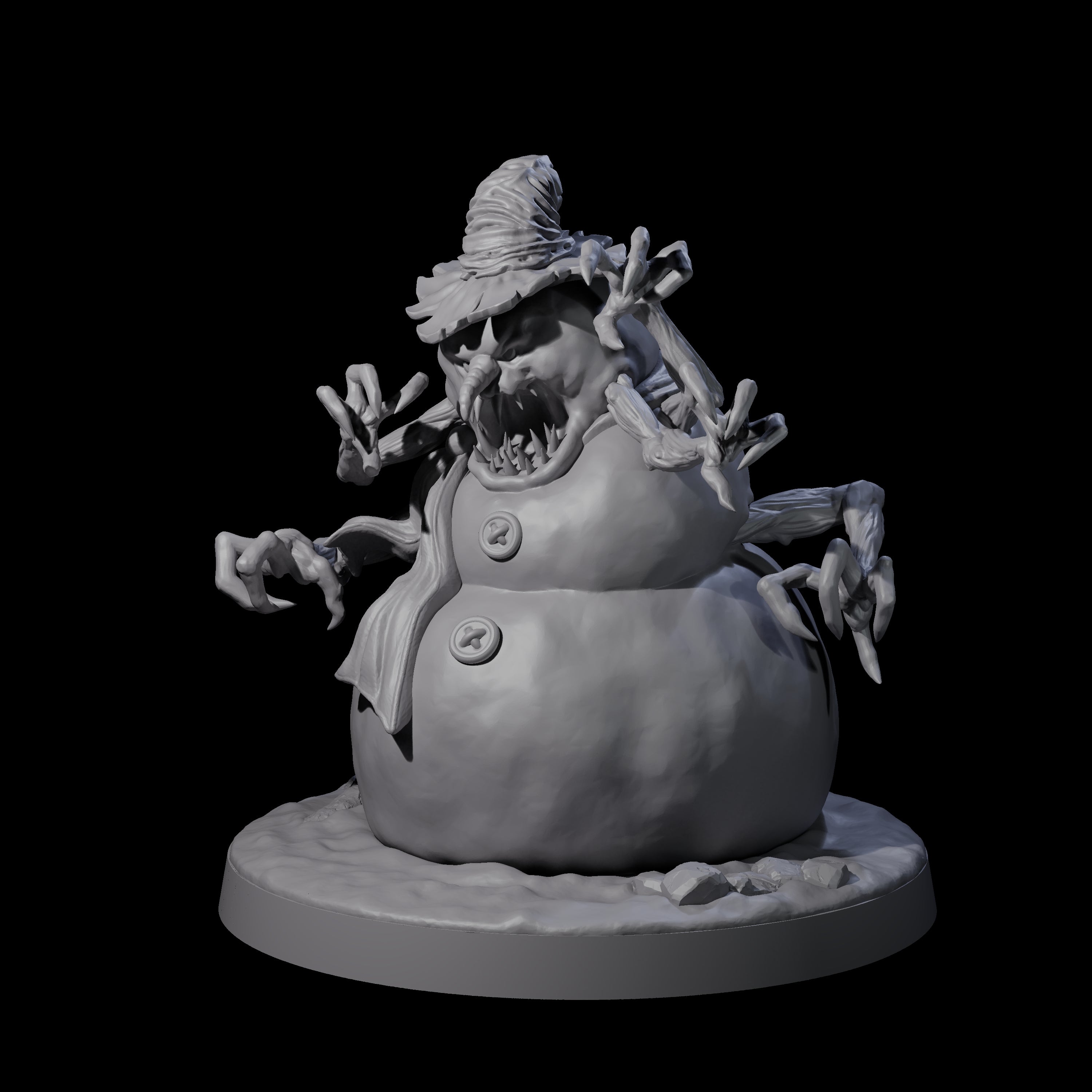 Evil Snowman Miniature for Dungeons and Dragons, Pathfinder or other TTRPGs