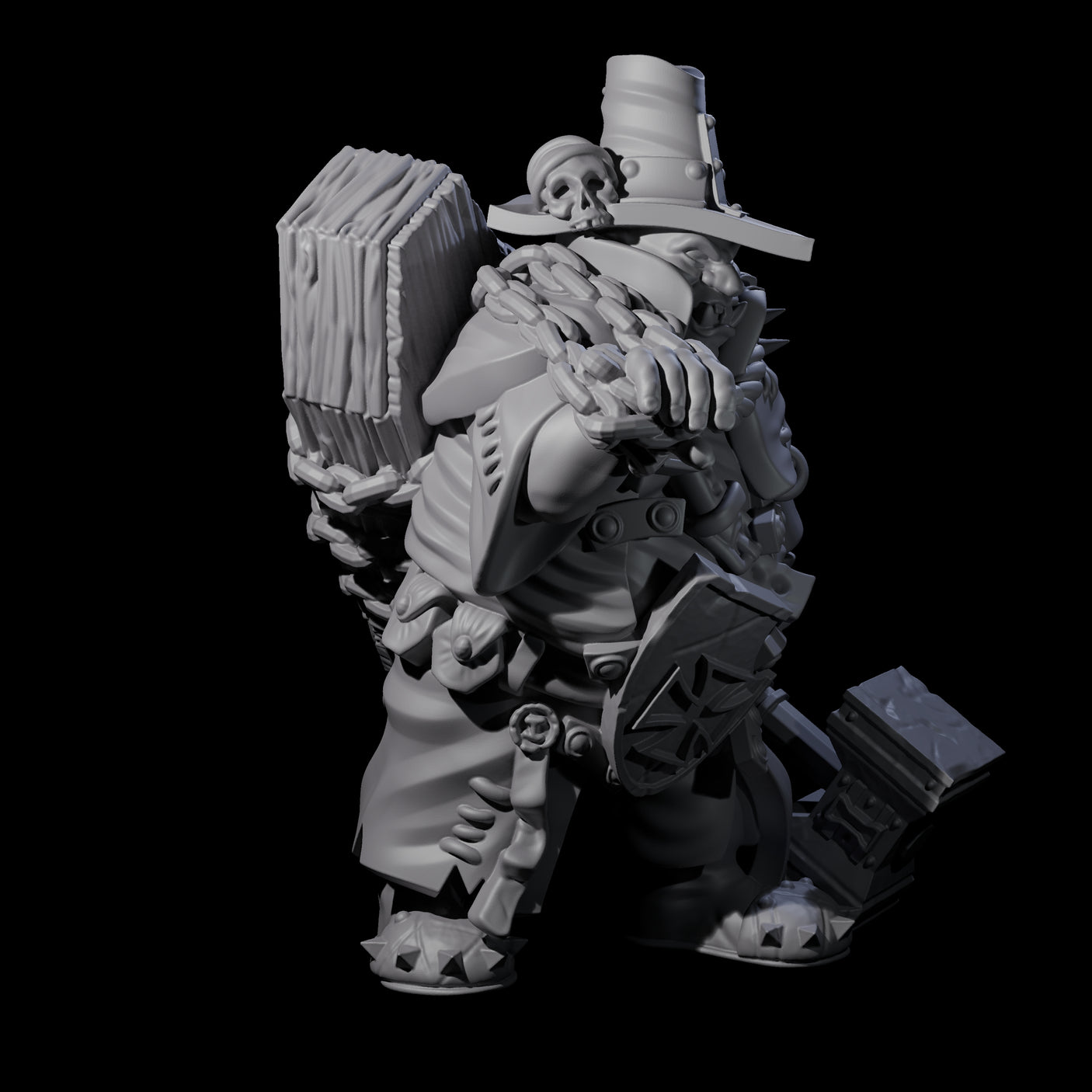 Experienced Ogre Witchhunter Miniature for Dungeons and Dragons, Pathfinder or other TTRPGs