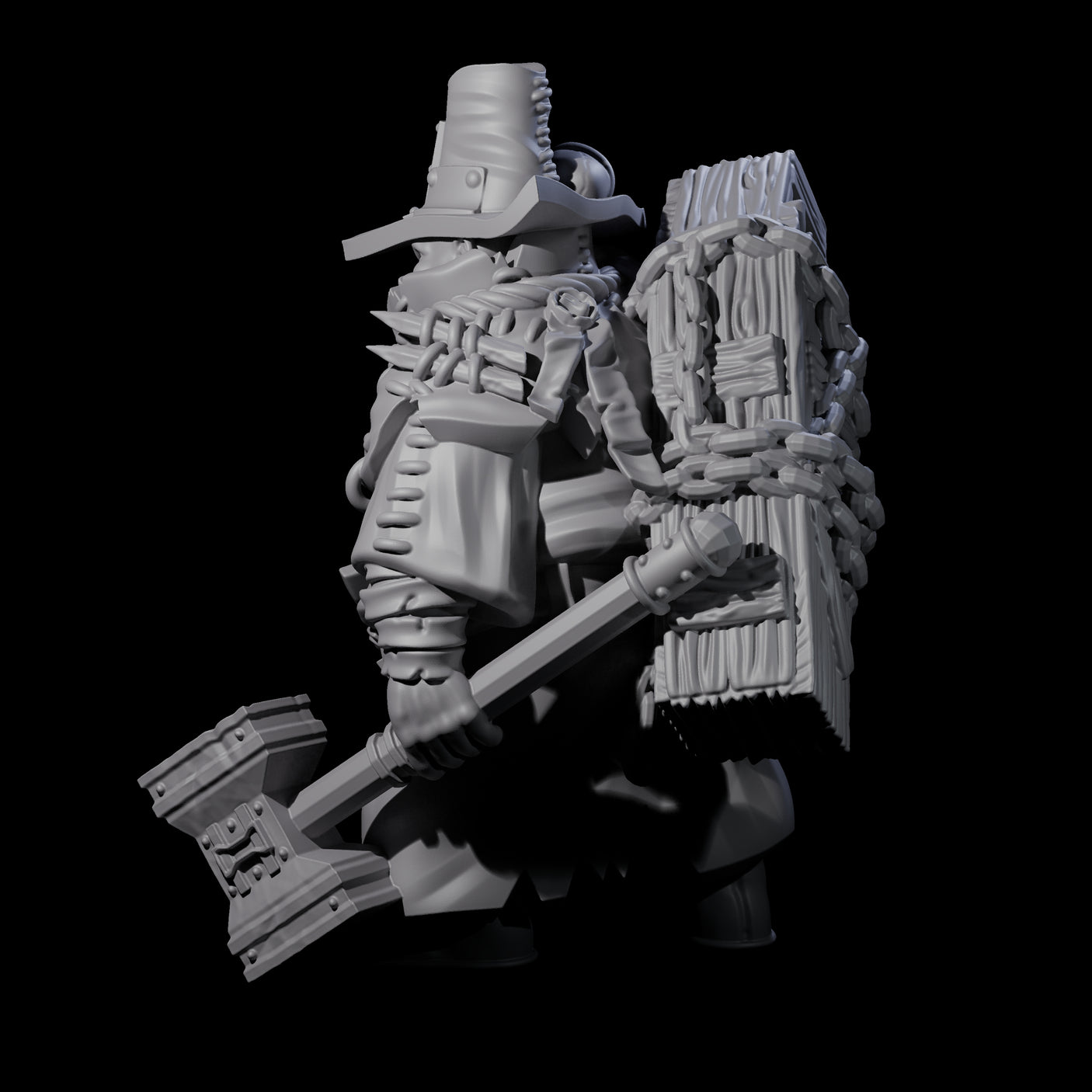 Experienced Ogre Witchhunter Miniature for Dungeons and Dragons, Pathfinder or other TTRPGs