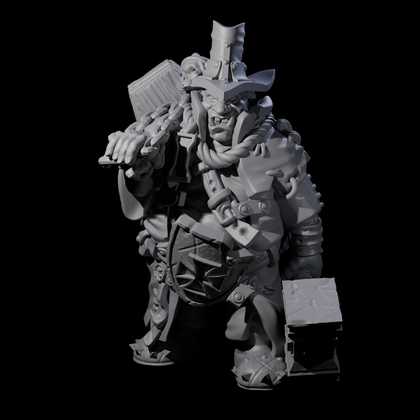 Experienced Ogre Witchhunter Miniature for Dungeons and Dragons, Pathfinder or other TTRPGs