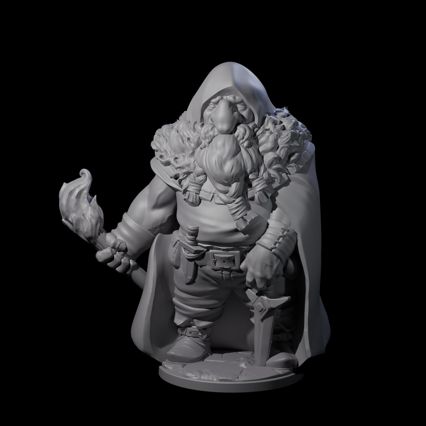 Exploring Dwarf Explorer B Miniature for Dungeons and Dragons, Pathfinder or other TTRPGs