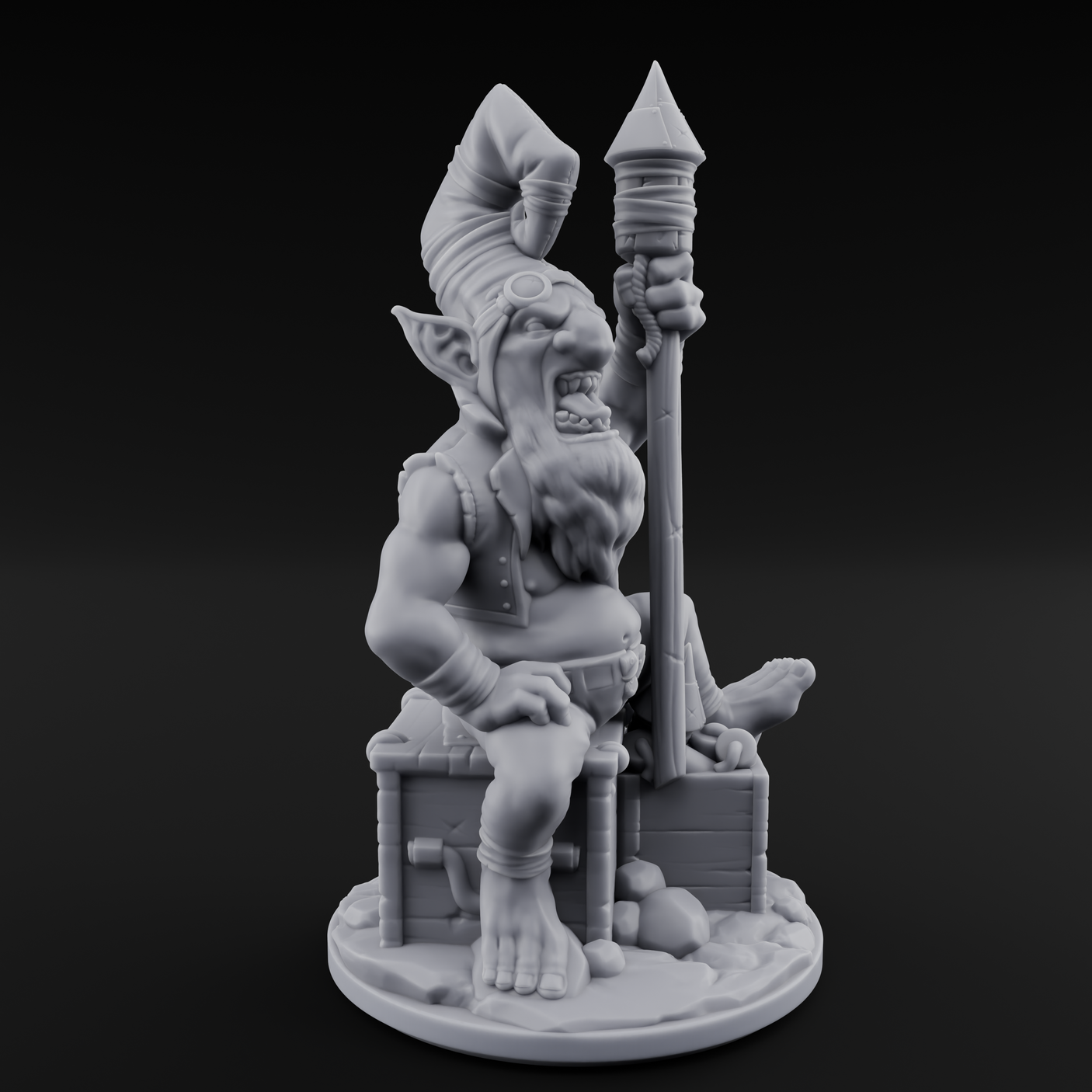 Explosive Goblin Alchemist Miniature for Dungeons and Dragons, Pathfinder or other TTRPGs