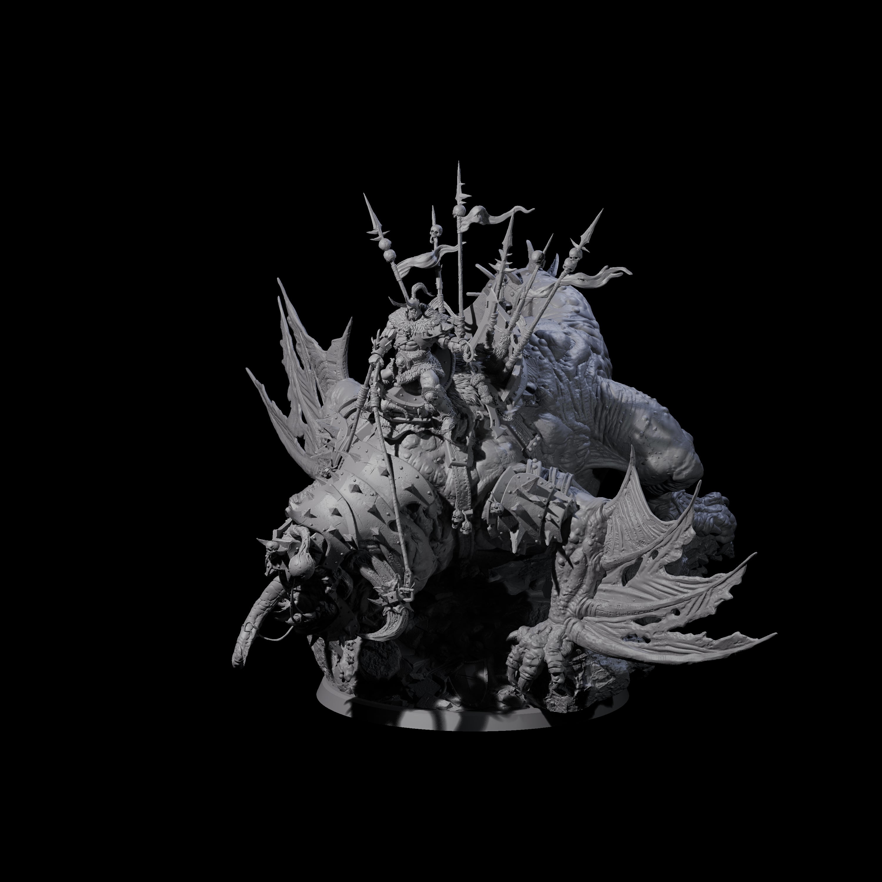 Eye Stalk Beast Rider Miniature for Dungeons and Dragons, Pathfinder or other TTRPGs