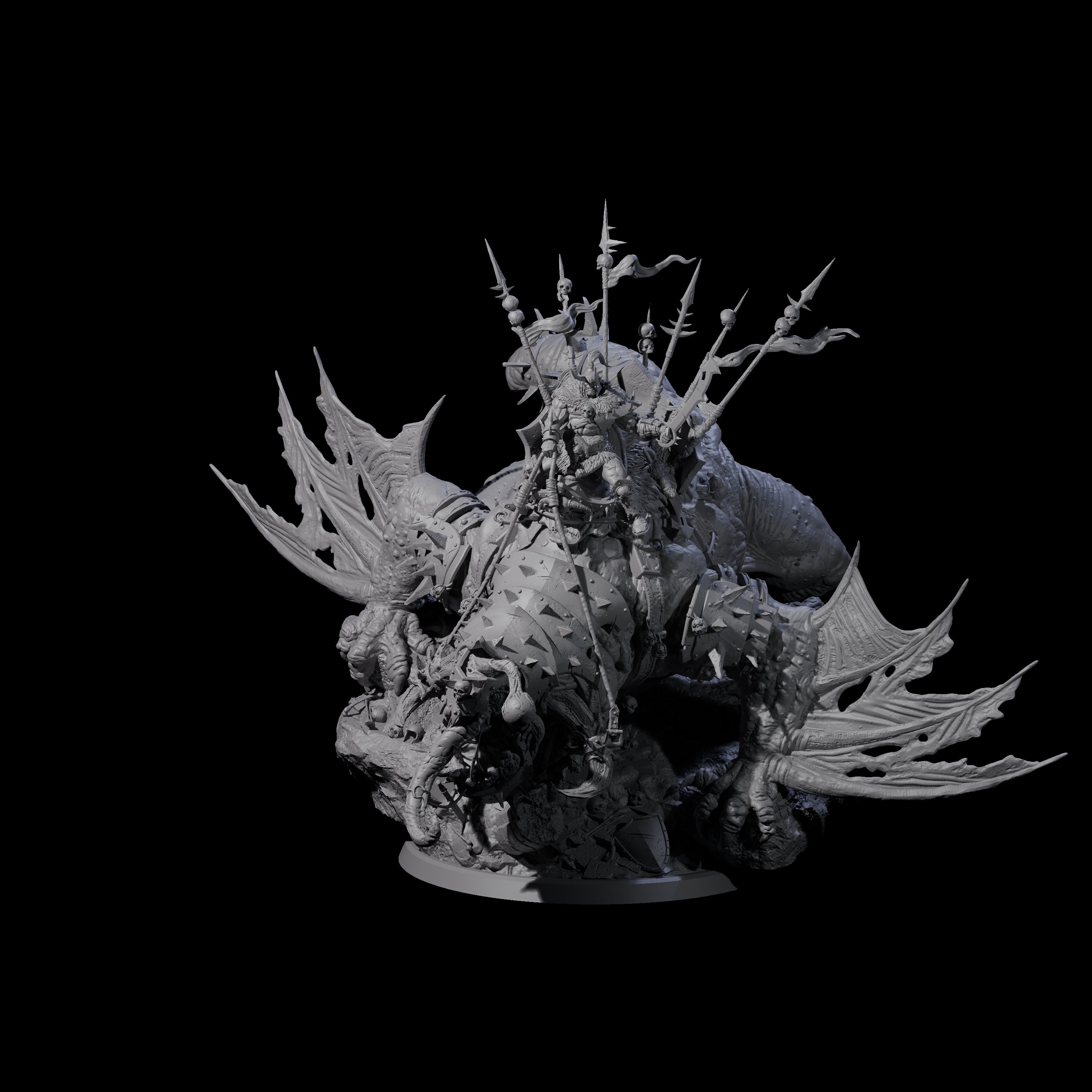 Eye Stalk Beast Rider Miniature for Dungeons and Dragons, Pathfinder or other TTRPGs