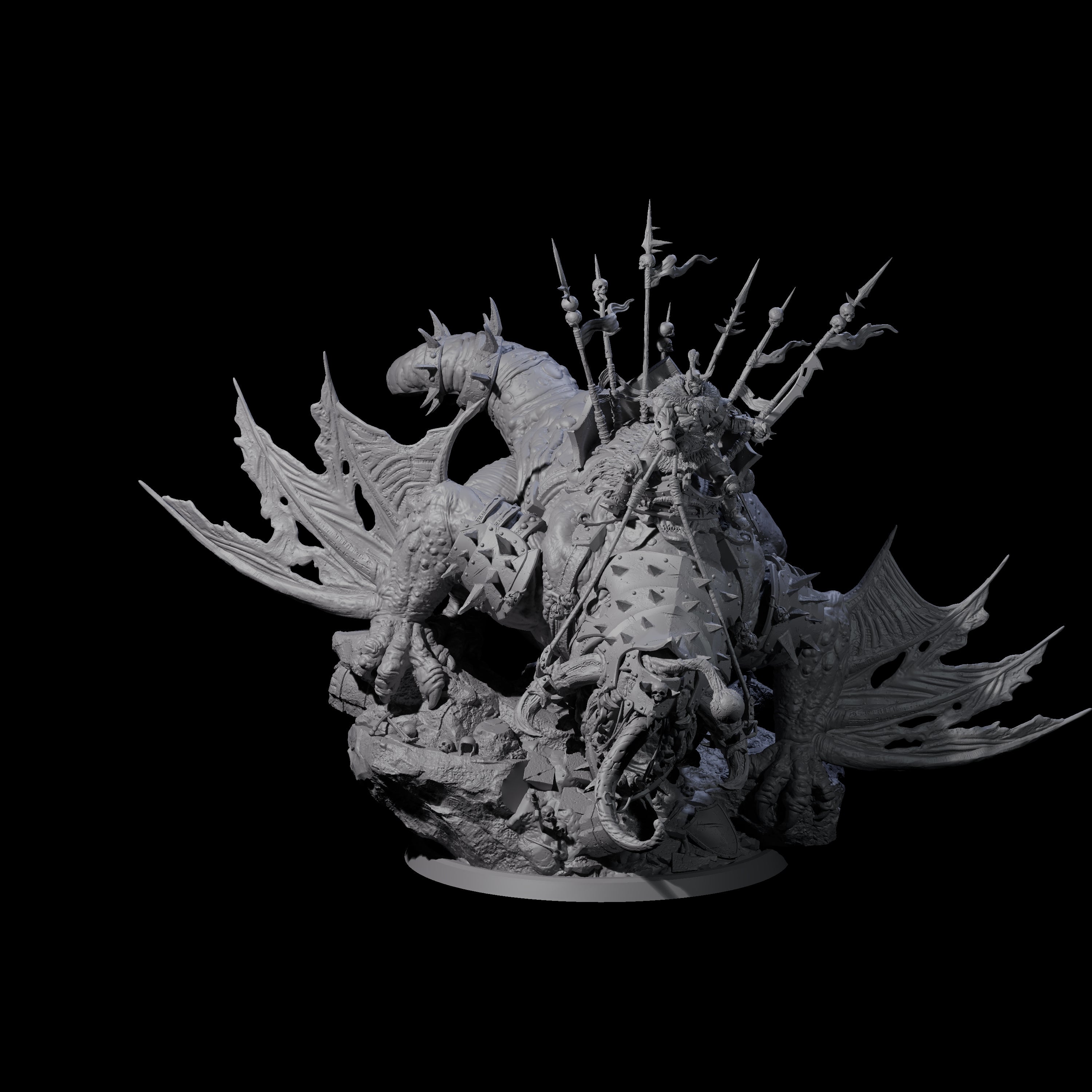 Eye Stalk Beast Rider Miniature for Dungeons and Dragons, Pathfinder or other TTRPGs