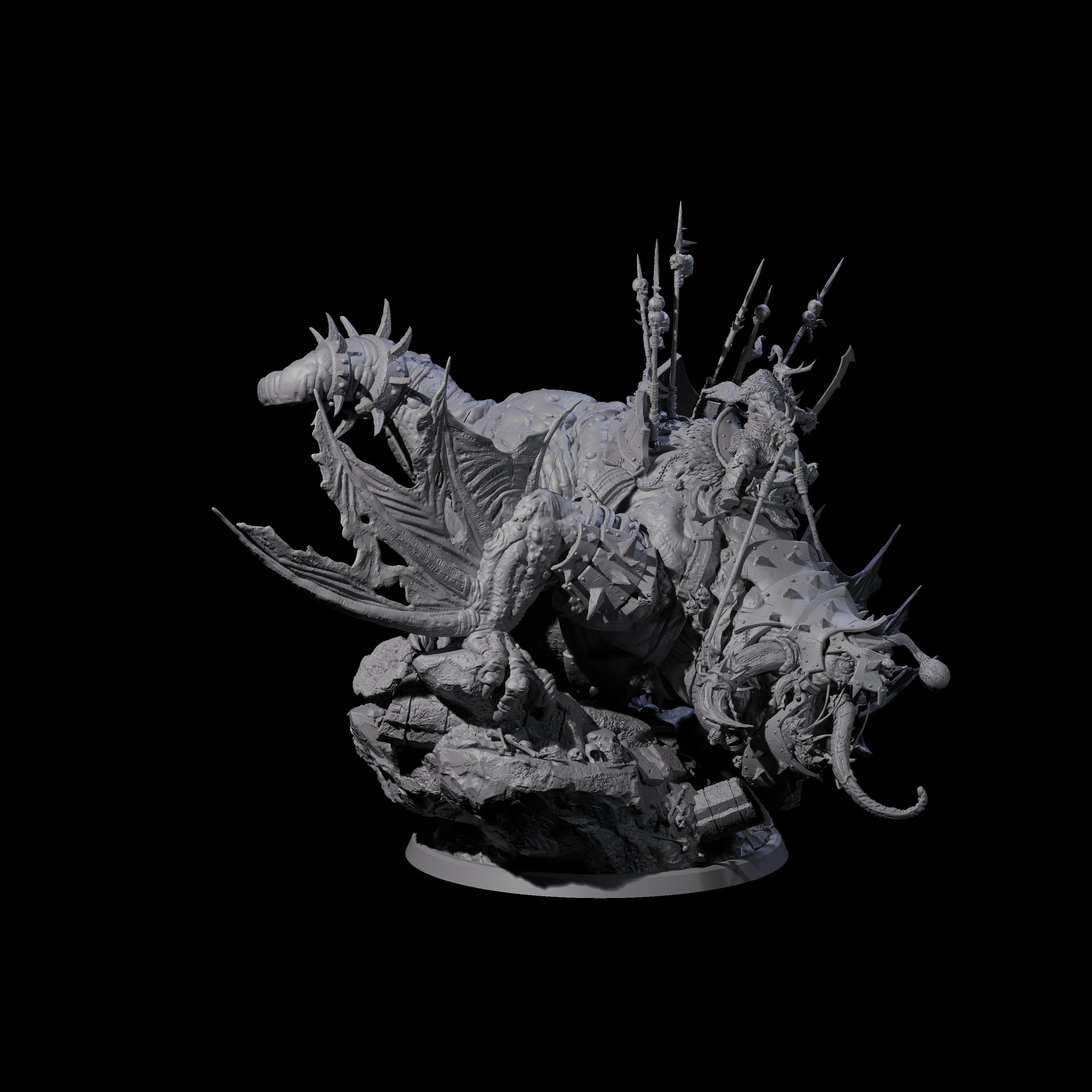 Eye Stalk Beast Rider Miniature for Dungeons and Dragons, Pathfinder or other TTRPGs