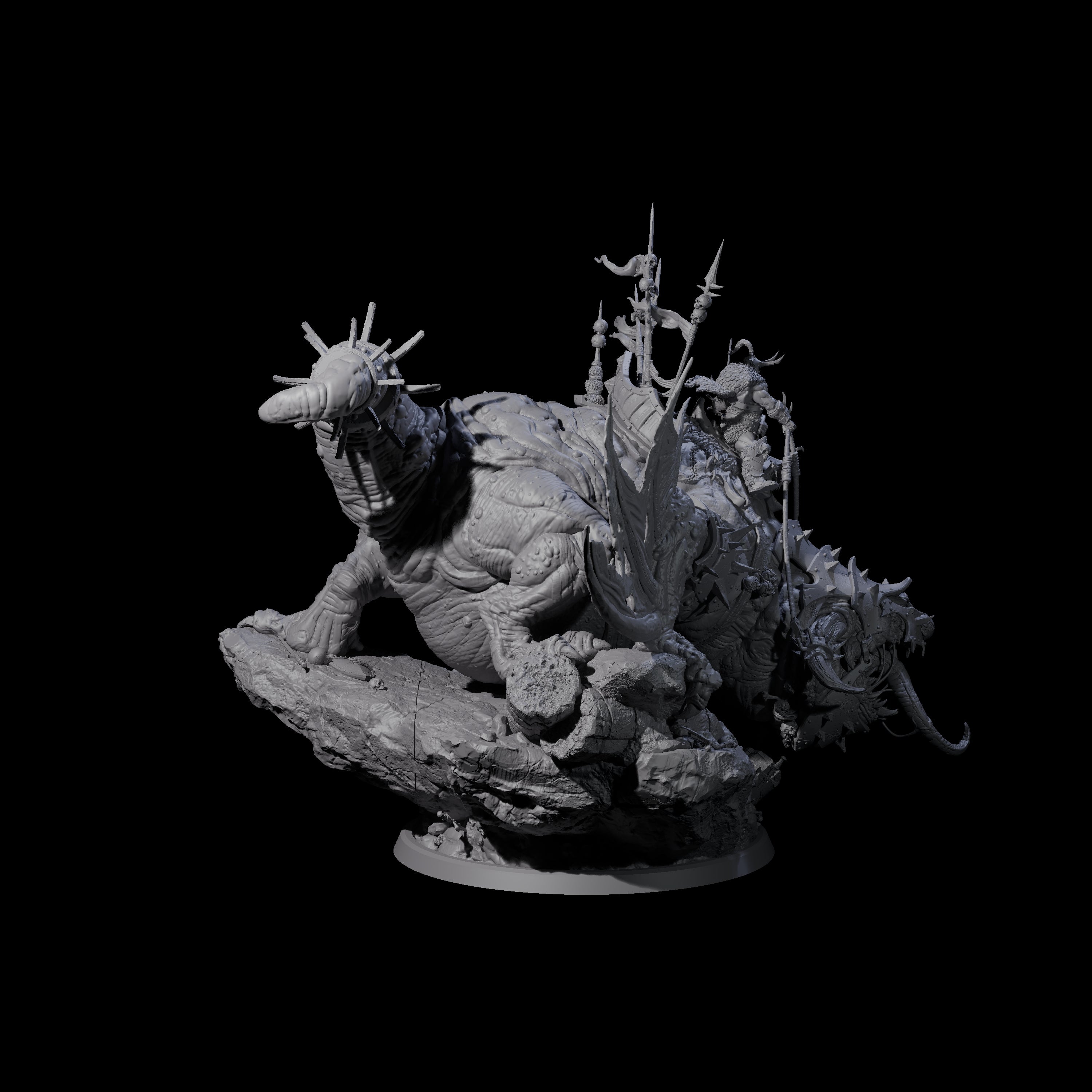 Eye Stalk Beast Rider Miniature for Dungeons and Dragons, Pathfinder or other TTRPGs