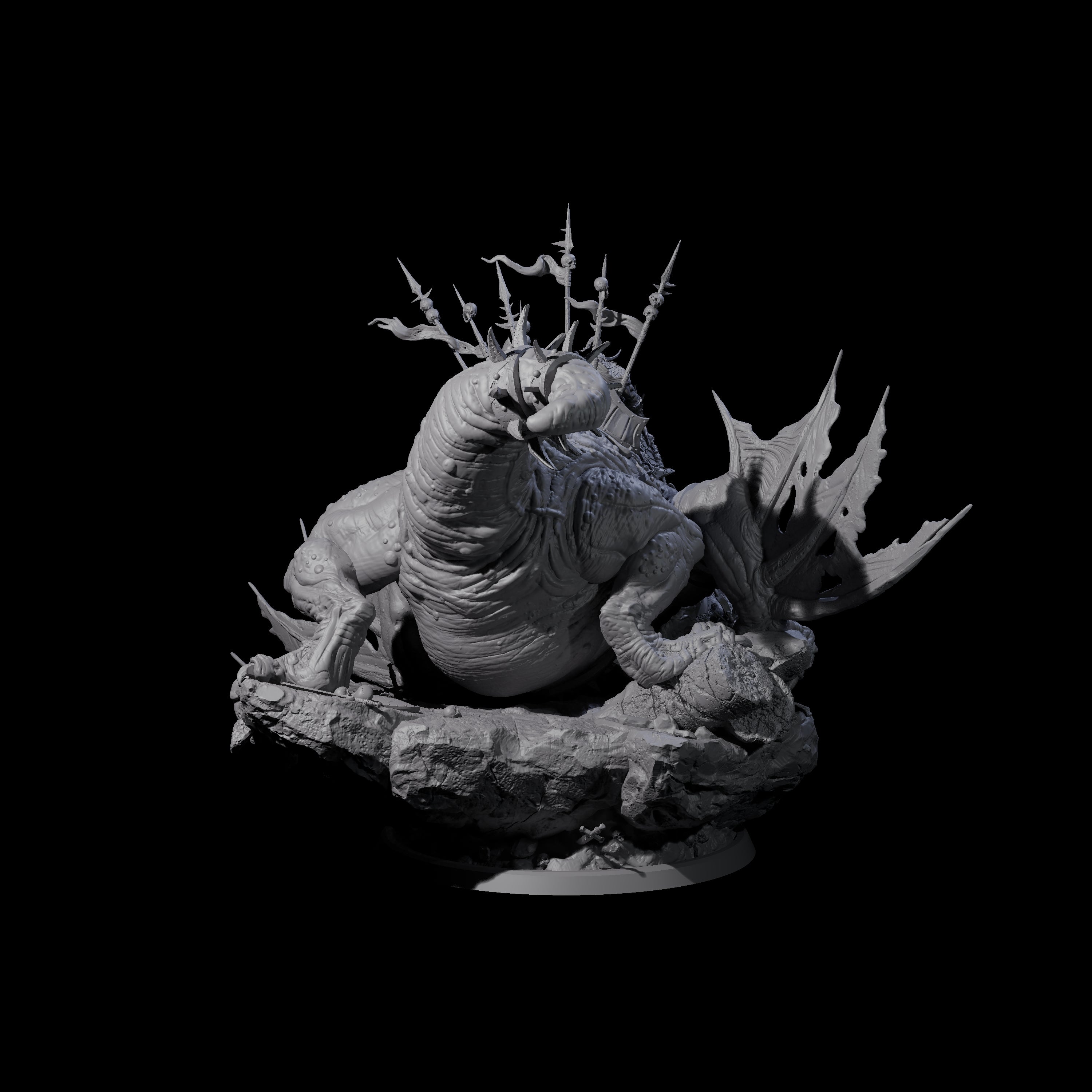 Eye Stalk Beast Rider Miniature for Dungeons and Dragons, Pathfinder or other TTRPGs