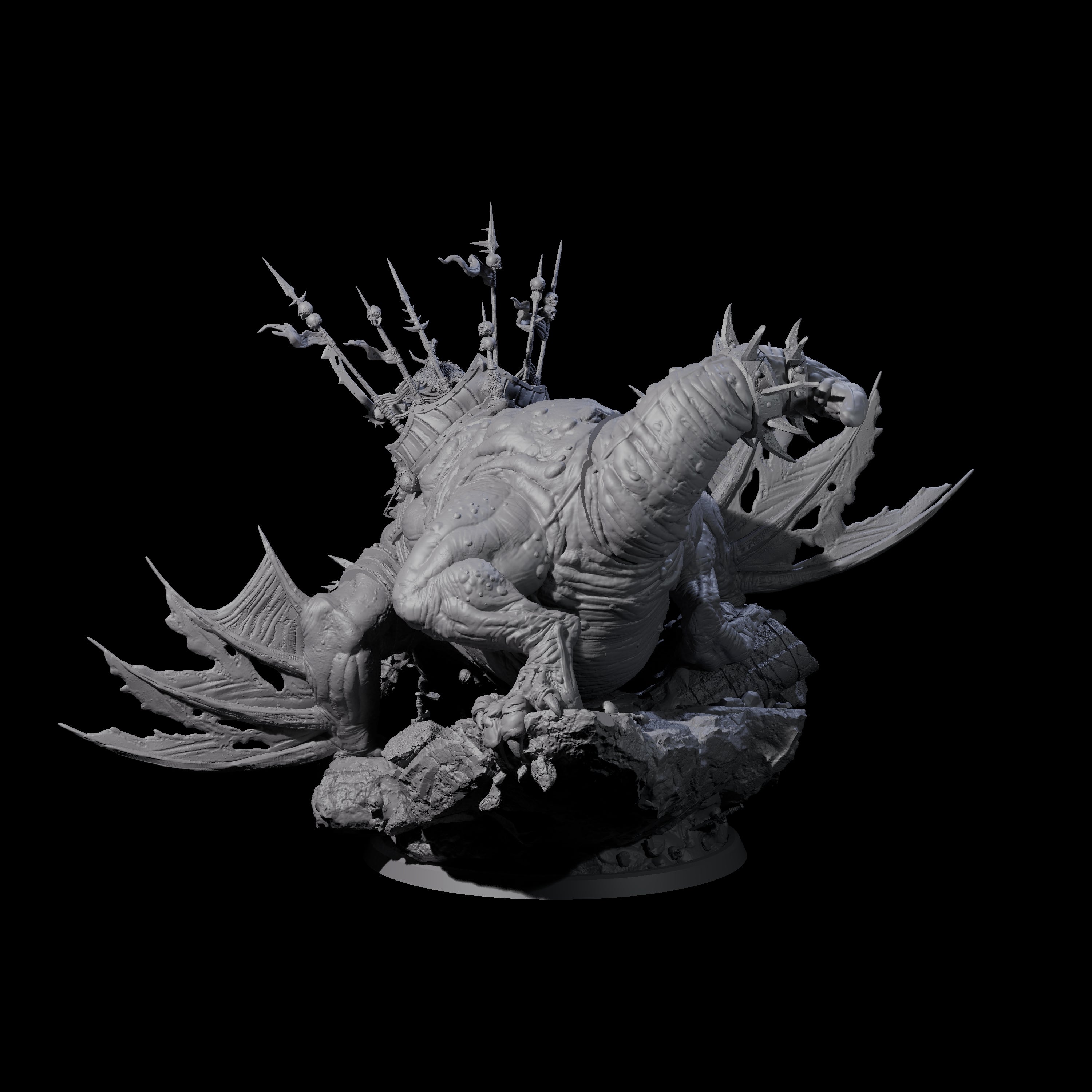Eye Stalk Beast Rider Miniature for Dungeons and Dragons, Pathfinder or other TTRPGs