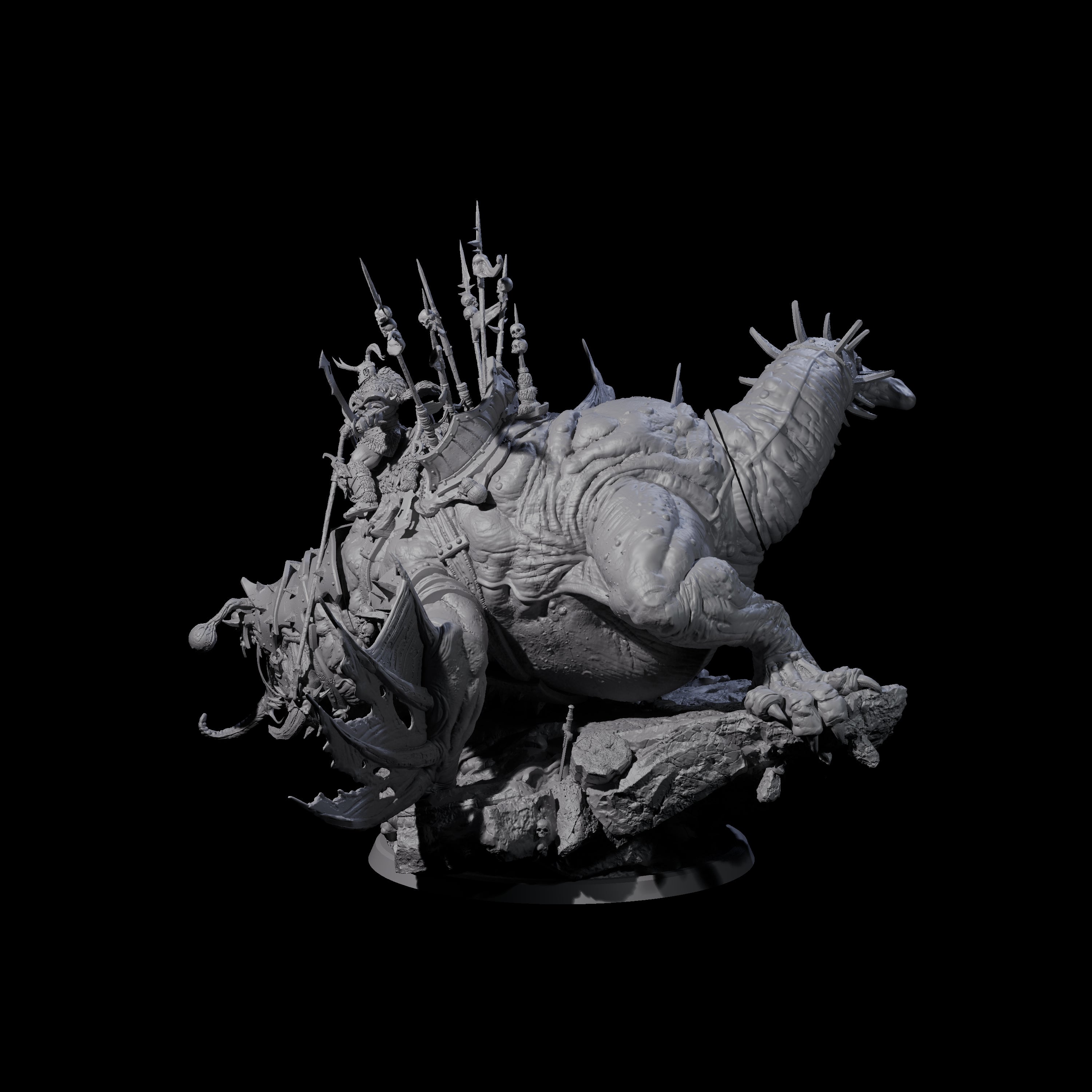 Eye Stalk Beast Rider Miniature for Dungeons and Dragons, Pathfinder or other TTRPGs