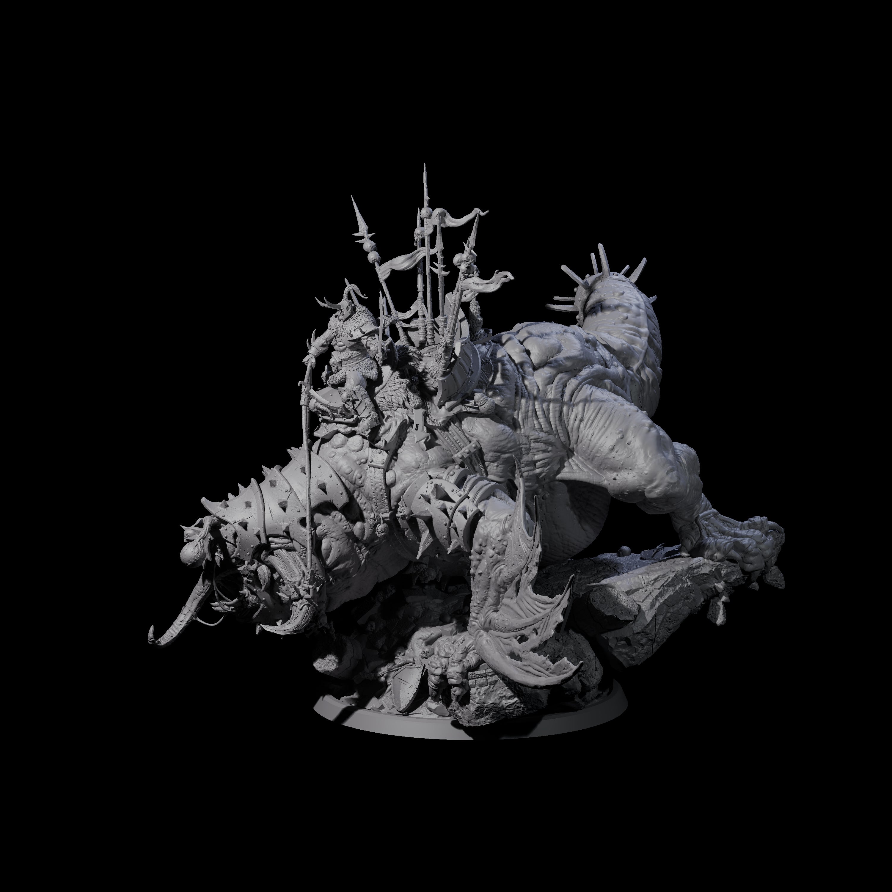 Eye Stalk Beast Rider Miniature for Dungeons and Dragons, Pathfinder or other TTRPGs