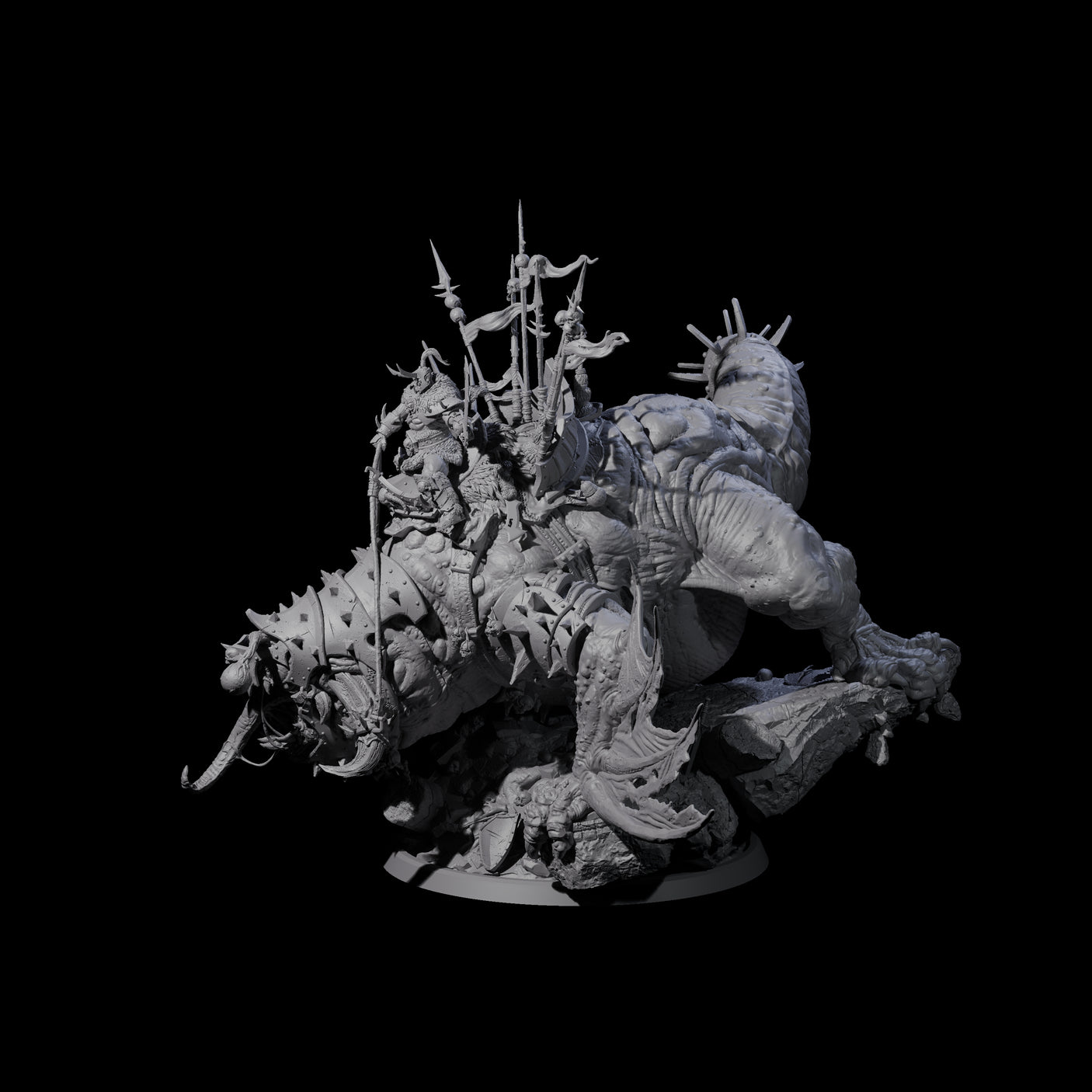 Eye Stalk Beast Rider Miniature for Dungeons and Dragons, Pathfinder or other TTRPGs