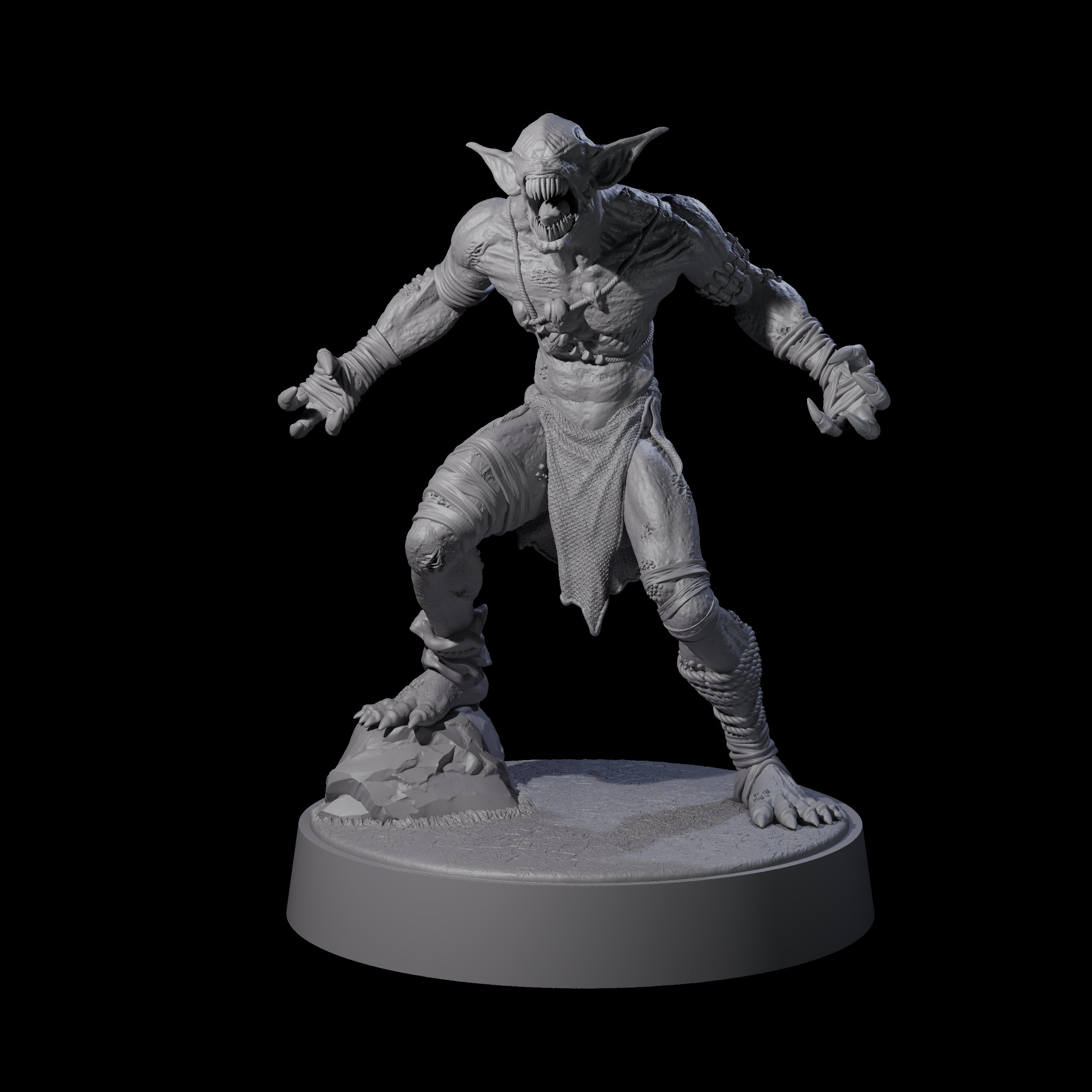 Eyeless Morlock Wretch A Miniature for Dungeons and Dragons, Pathfinder or other TTRPGs
